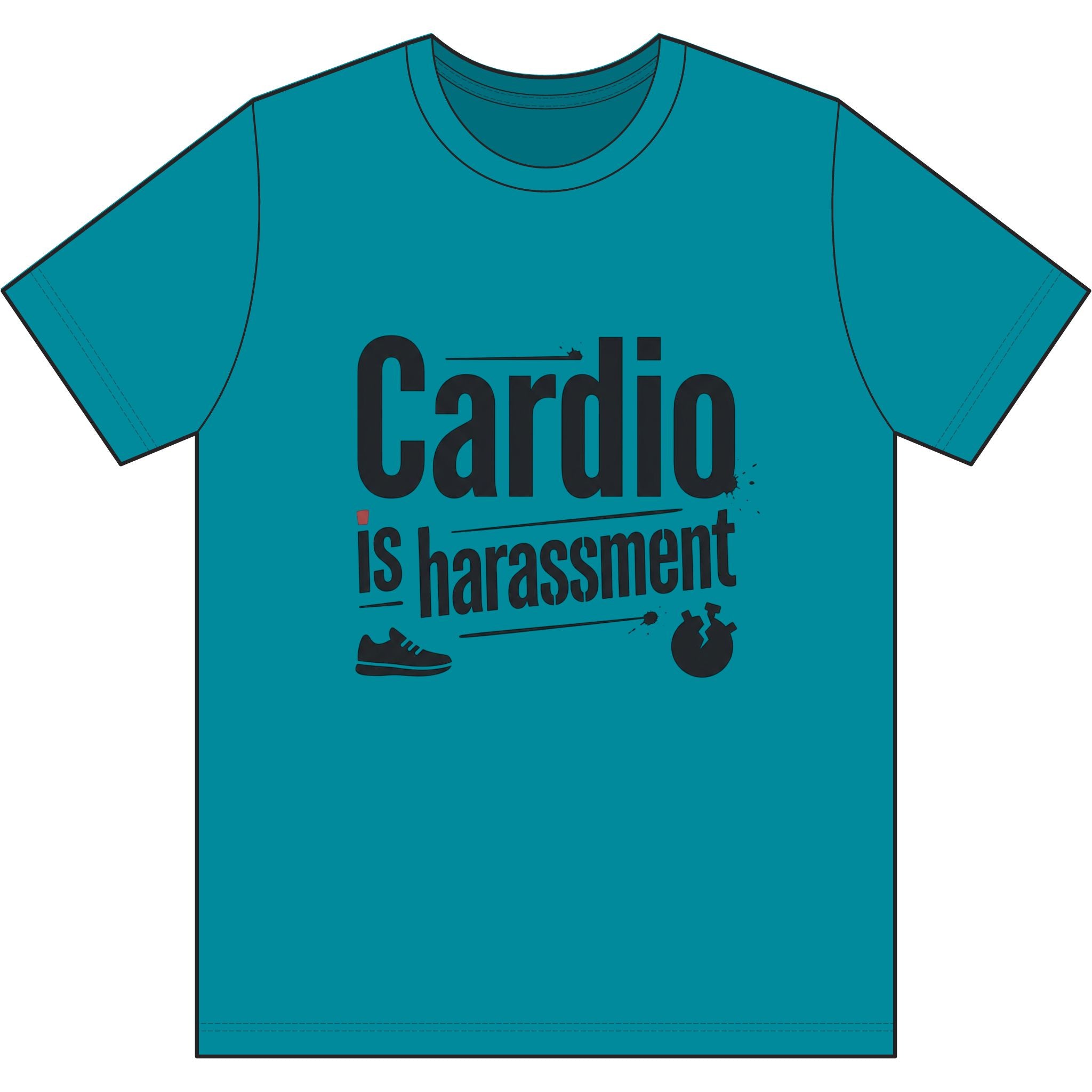 Cardio is Harassment Dri-Power 100% Polyester T-Shirt