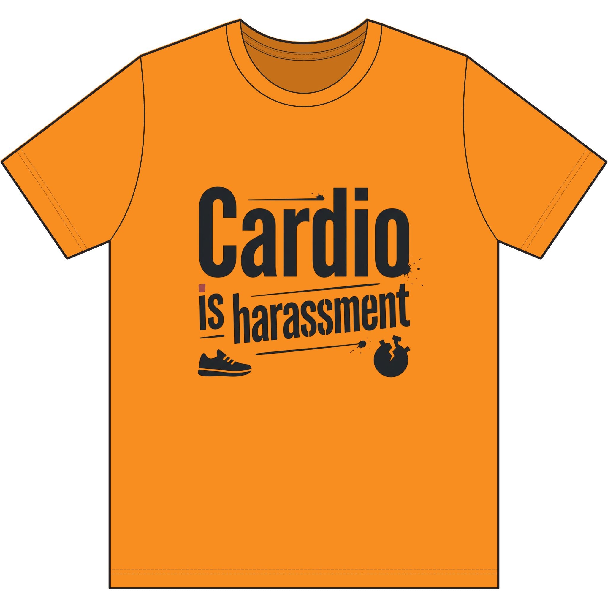 Cardio is Harassment Dri-Power 100% Polyester T-Shirt