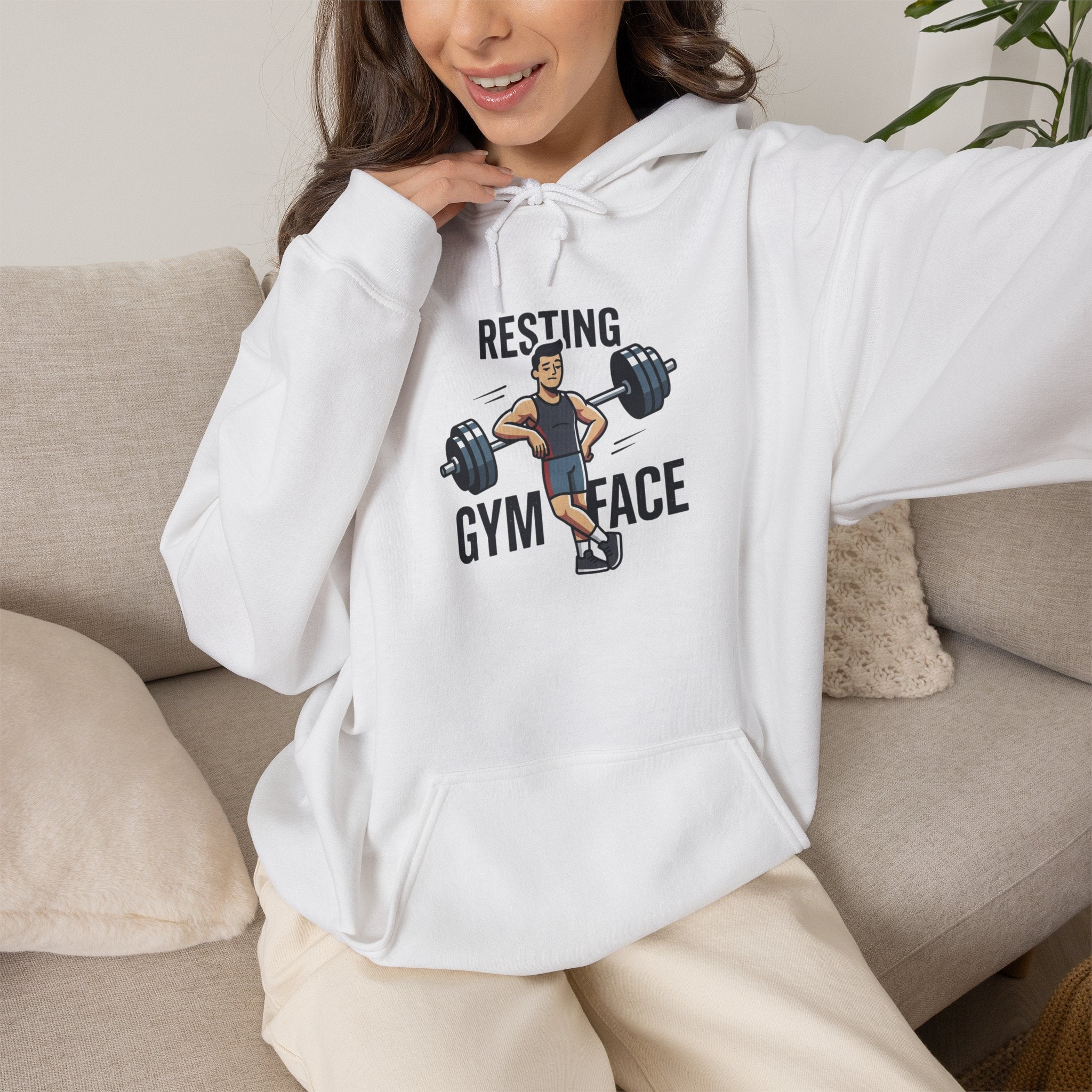 Resting Gym Face Unisex Heavy Blend™ Hooded Sweatshirt