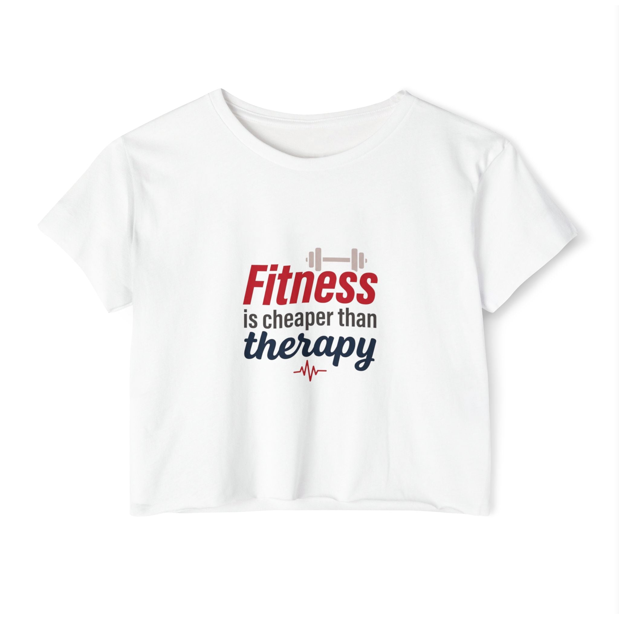 Fitness is Cheaper than Therapy Women's Festival Crop Top