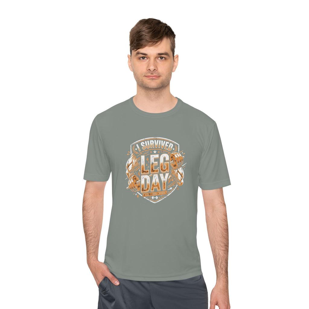 I Survived Leg Day Unisex Moisture Wicking Tee