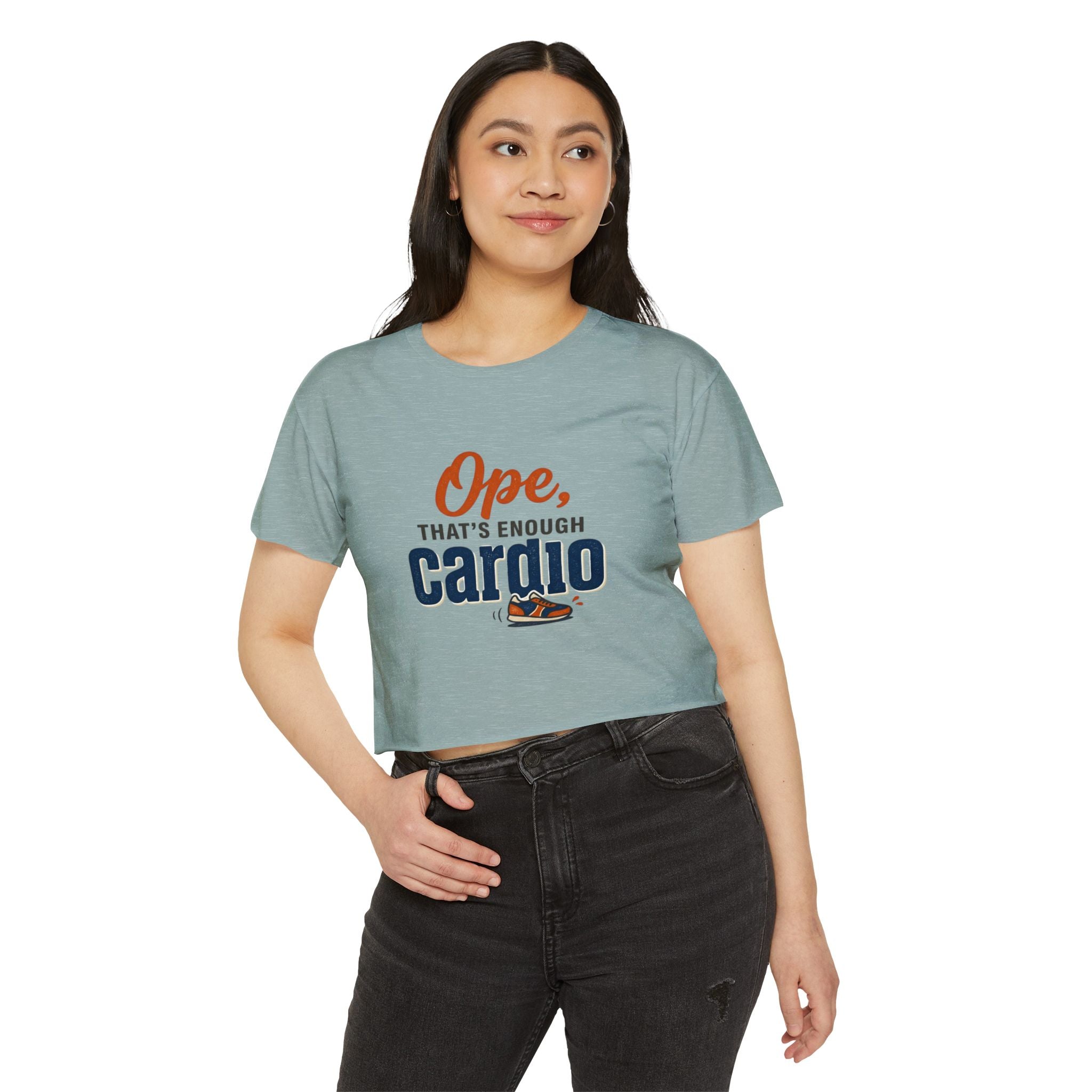 Ope, That's Enough Cardio Women's Festival Crop Top