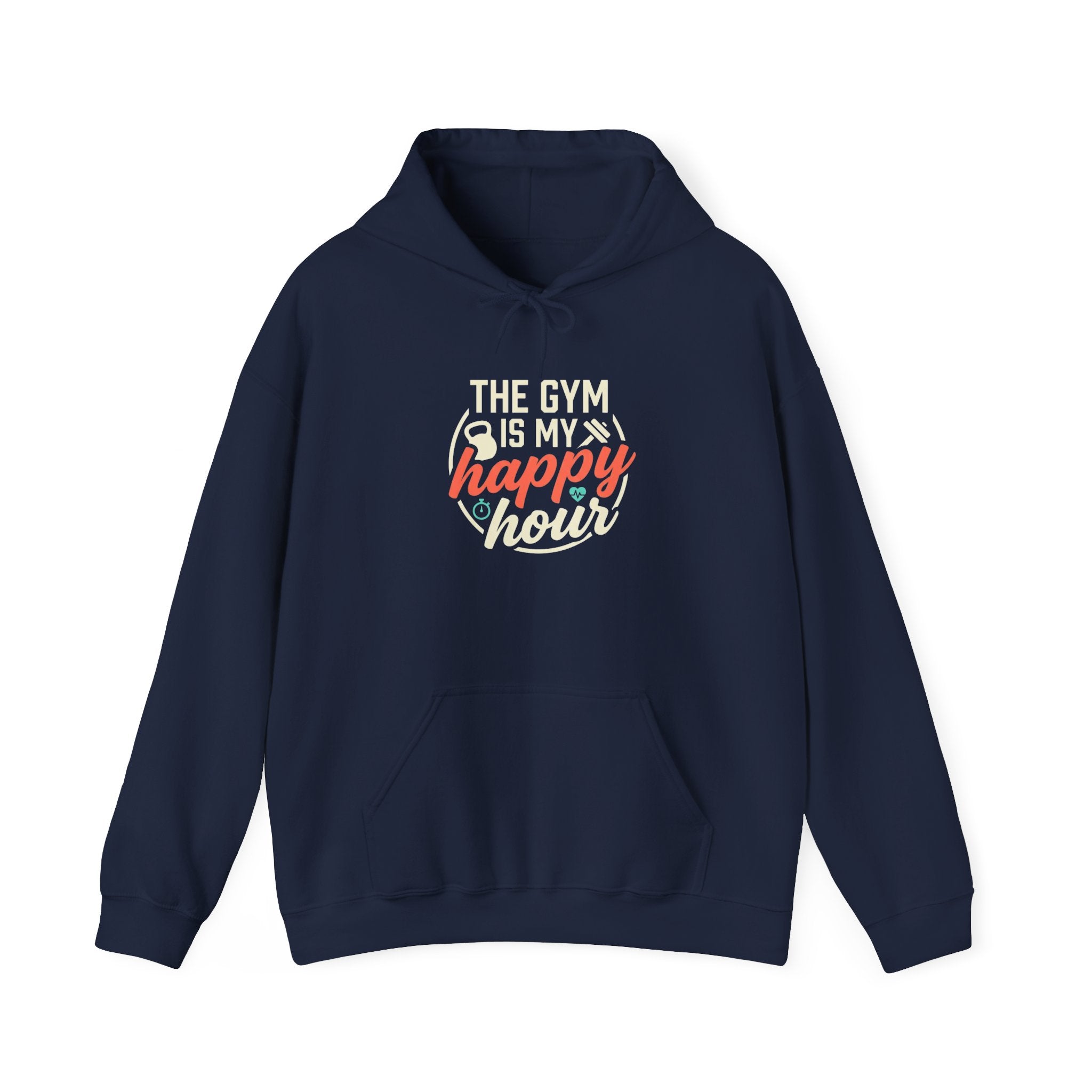 The Gym is My Happy Hour Unisex Heavy Blend™ Hooded Sweatshirt