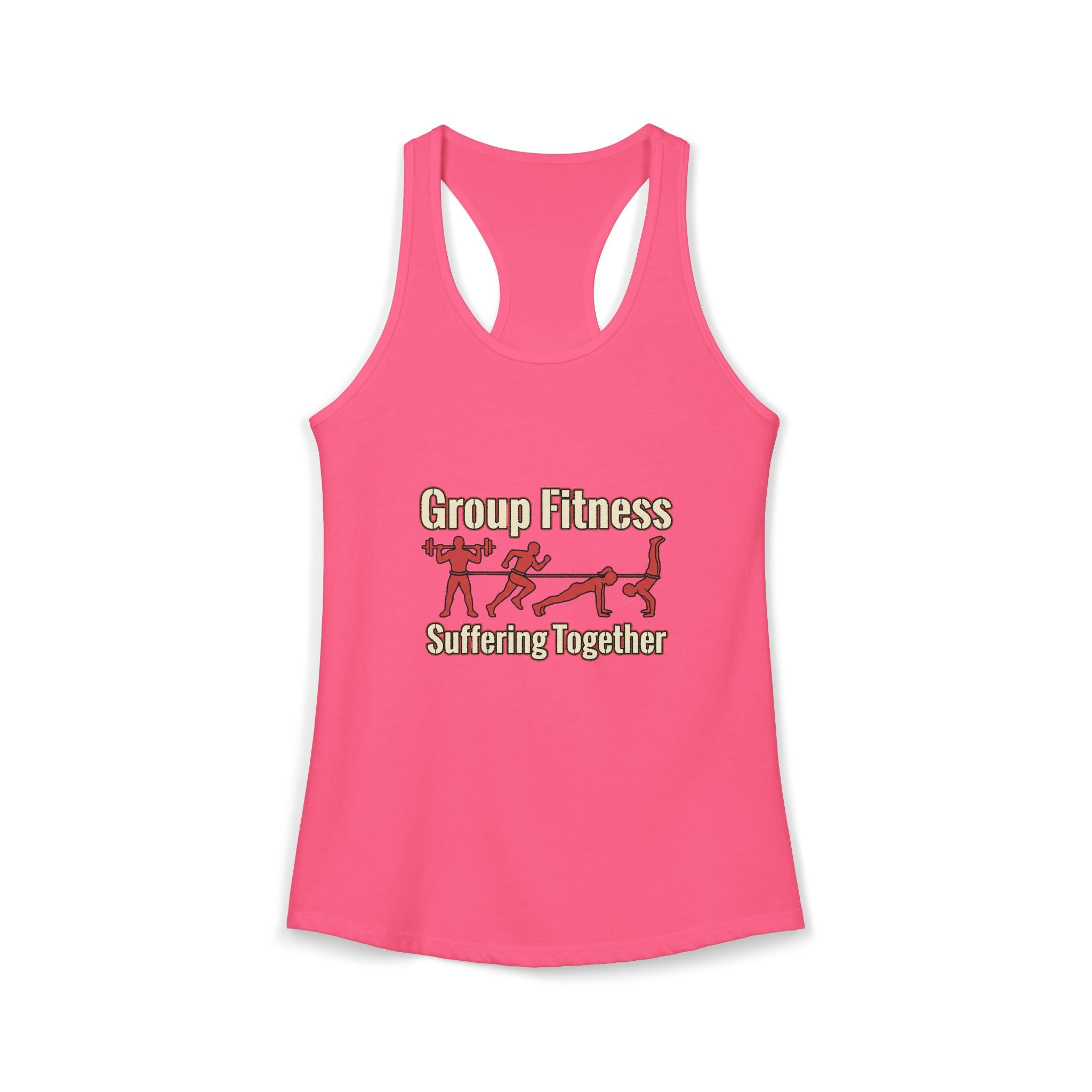 Group Fitness Suffering Together Women's Ideal Racerback Tank
