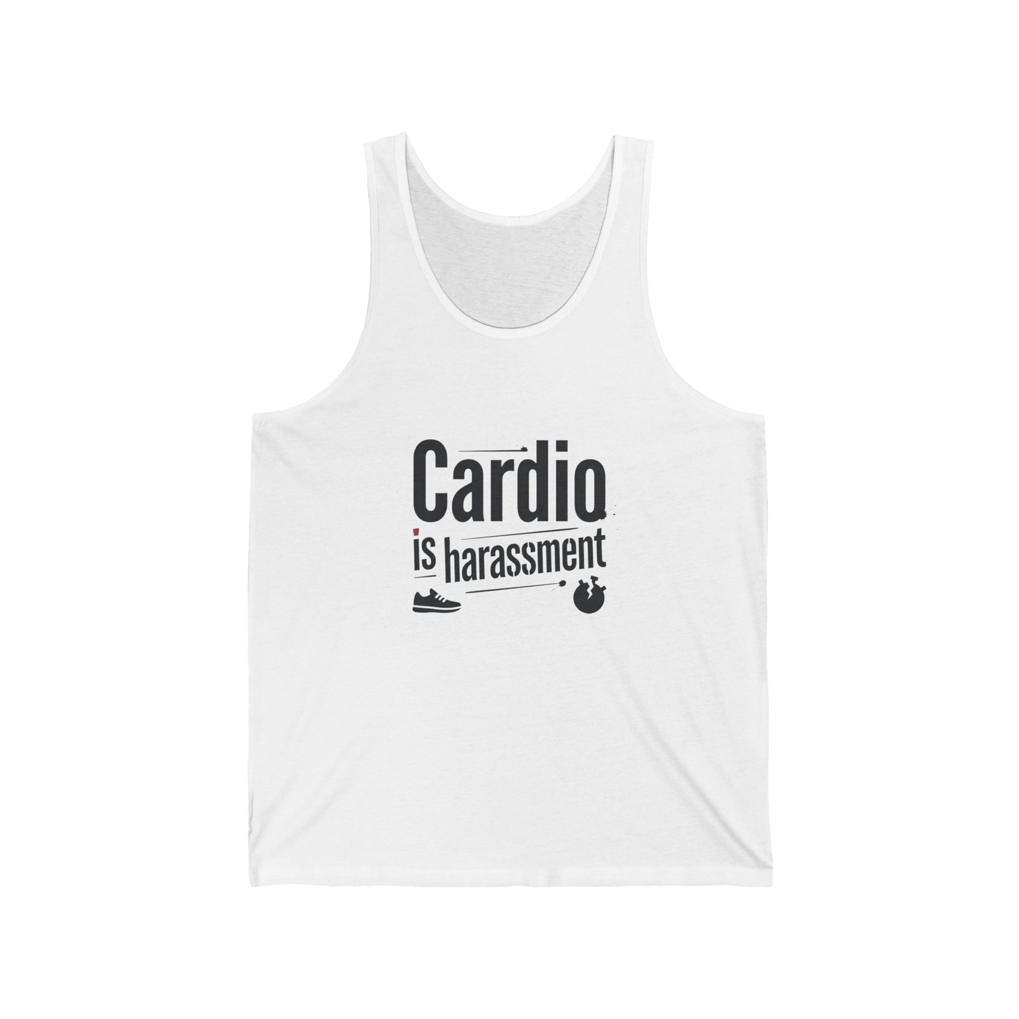 Cardio is Harassment Unisex Jersey Tank