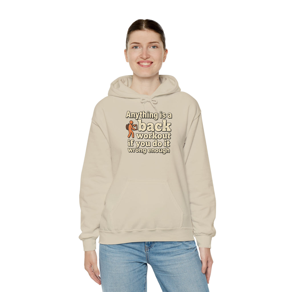 Anything is a Back Workout Unisex Heavy Blend™ Hooded Sweatshirt