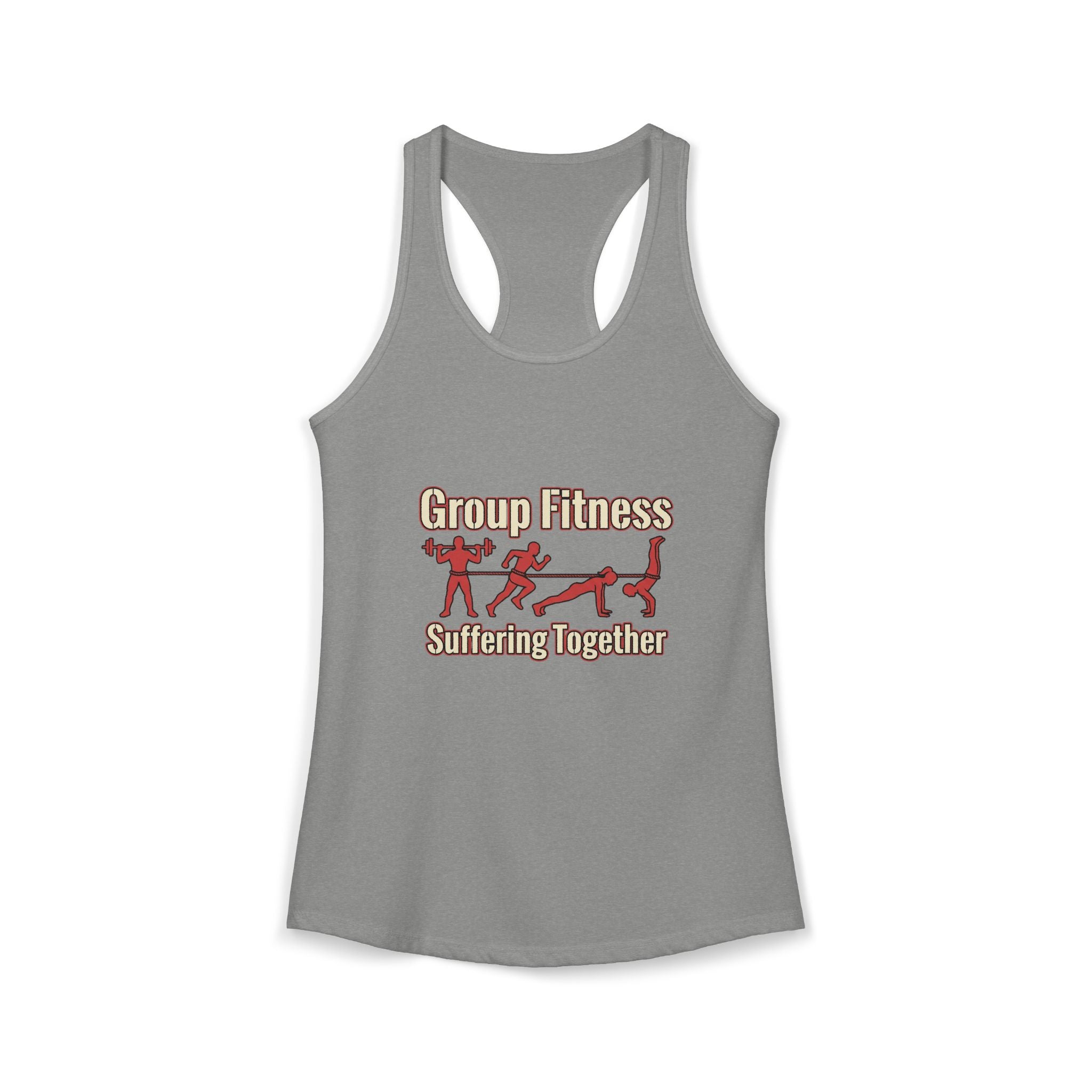Group Fitness Suffering Together Women's Ideal Racerback Tank