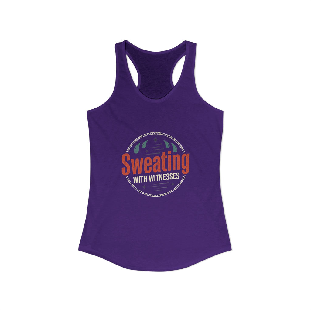 Sweating with Witnesses Women's Ideal Racerback Tank