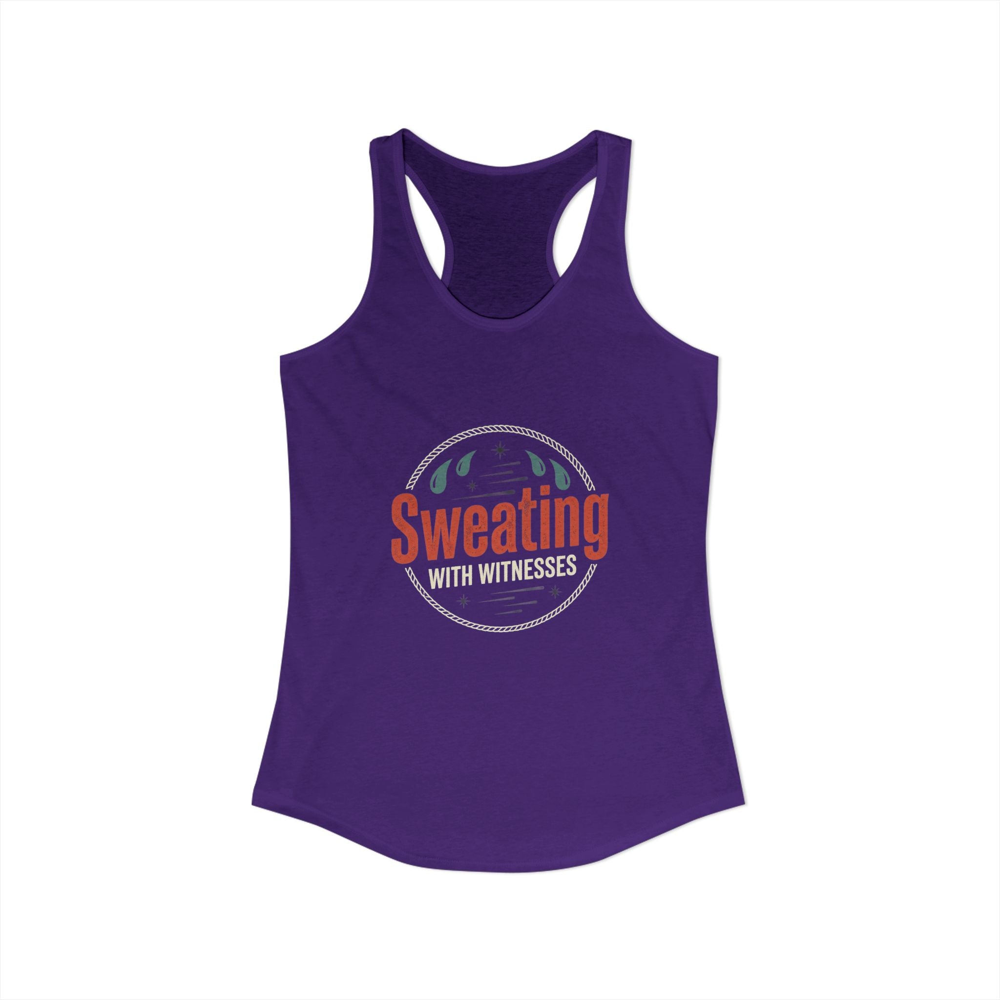 Sweating with Witnesses Women's Ideal Racerback Tank