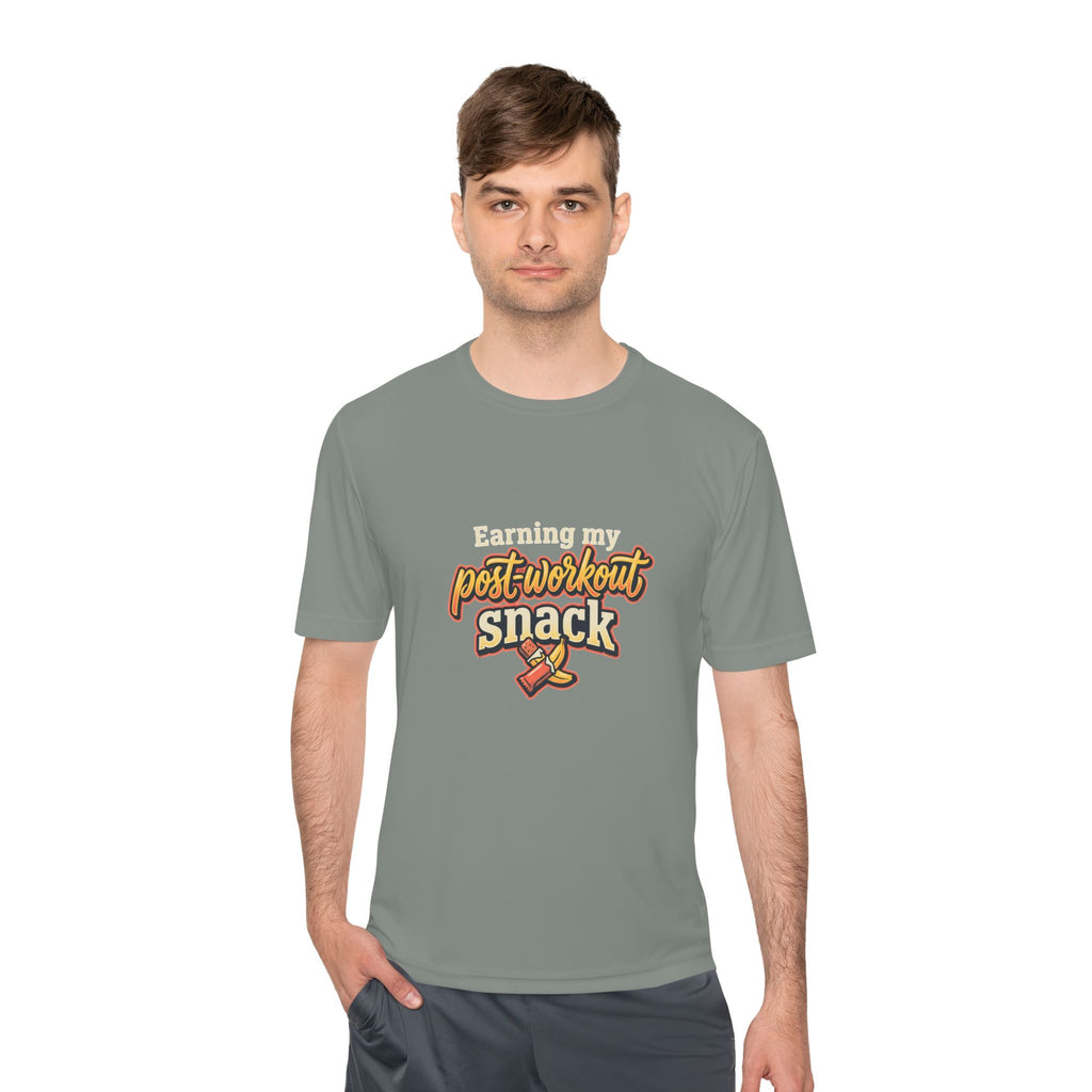 Earning My Post-Workout Snack Unisex Moisture Wicking Tee