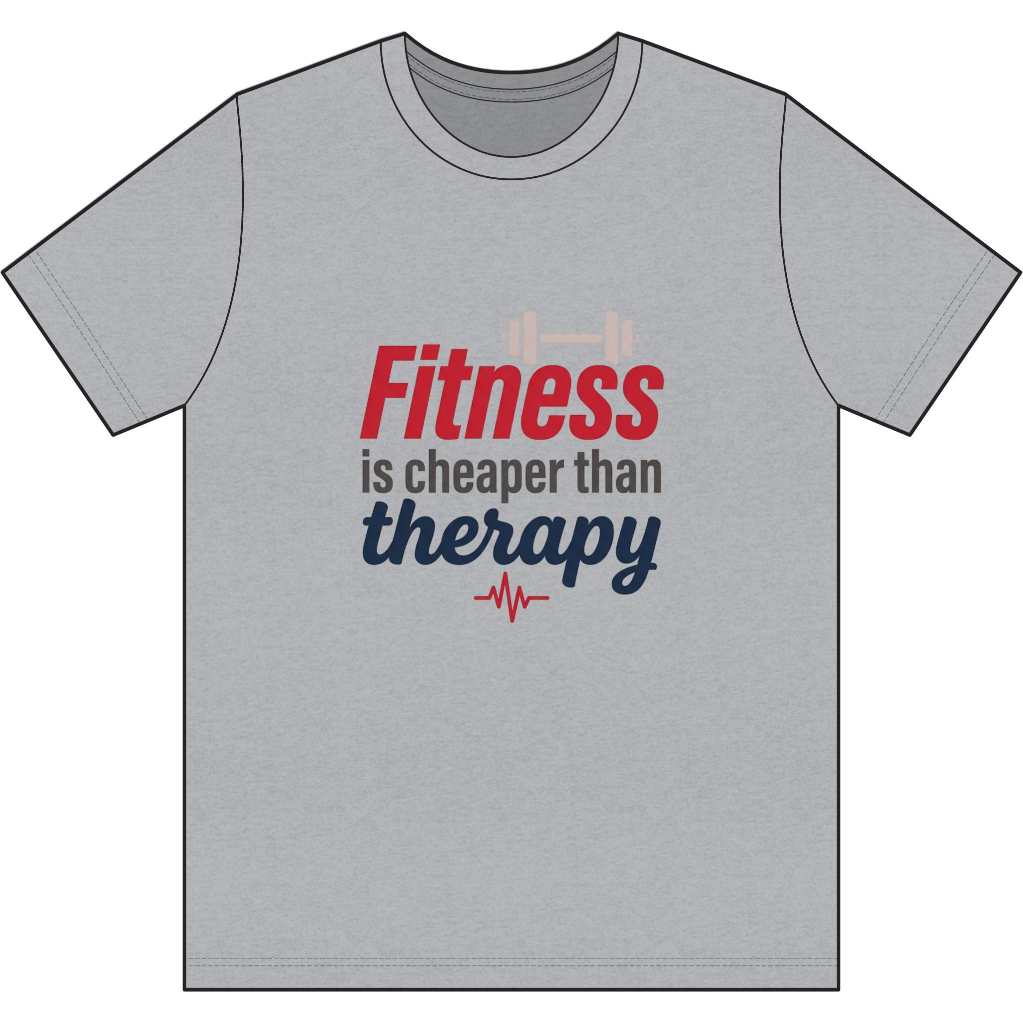 Fitness is Cheaper than Therapy Dri-Power 100% Polyester T-Shirt