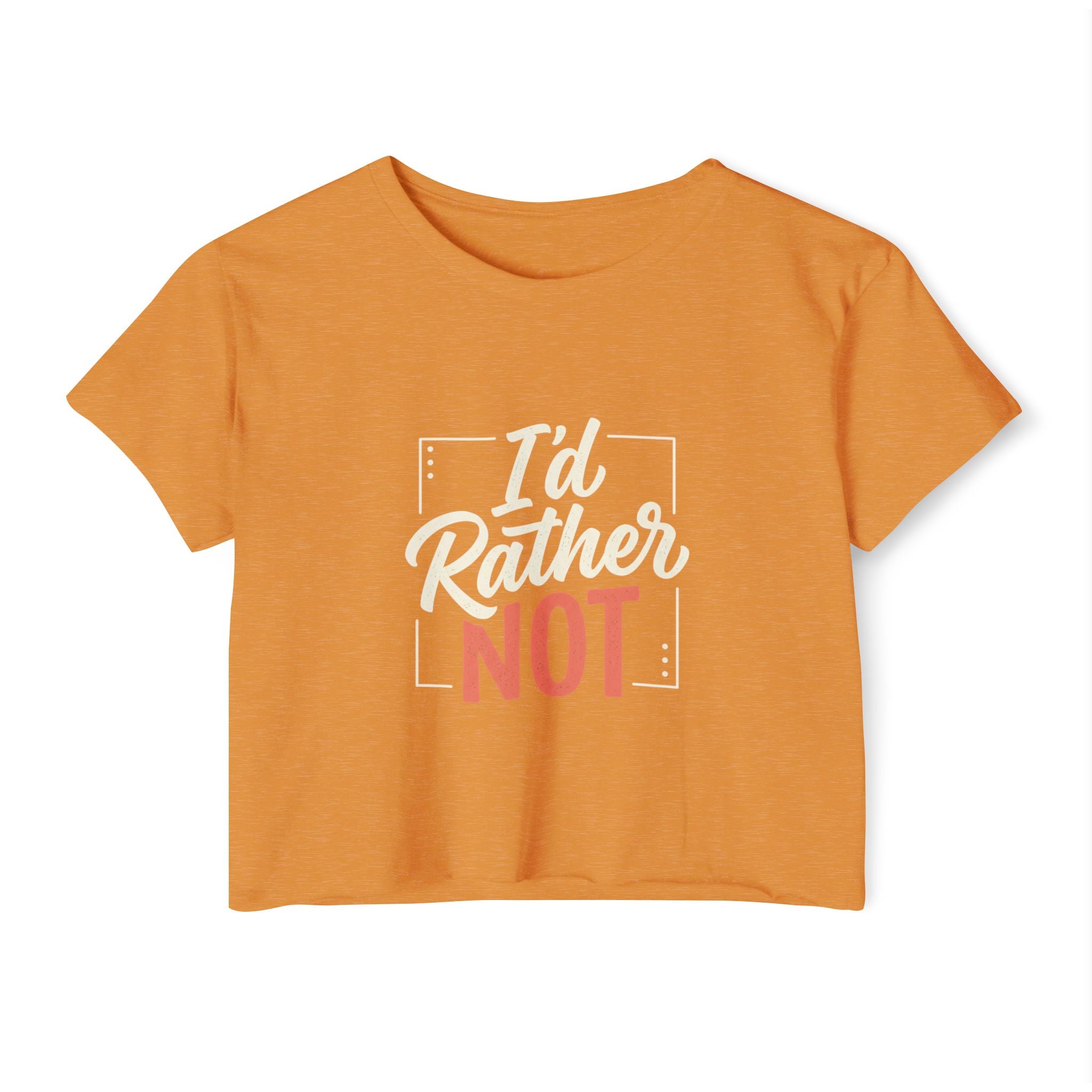 I'd Rather Not Women's Festival Crop Top