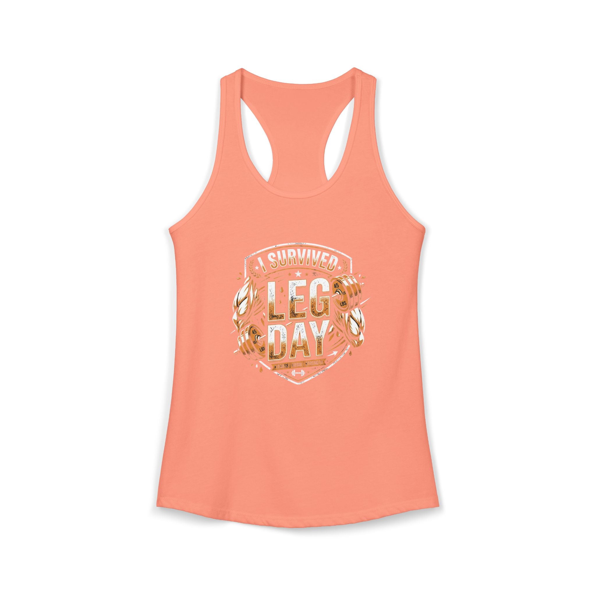 I Survived Leg Day Women's Ideal Racerback Tank