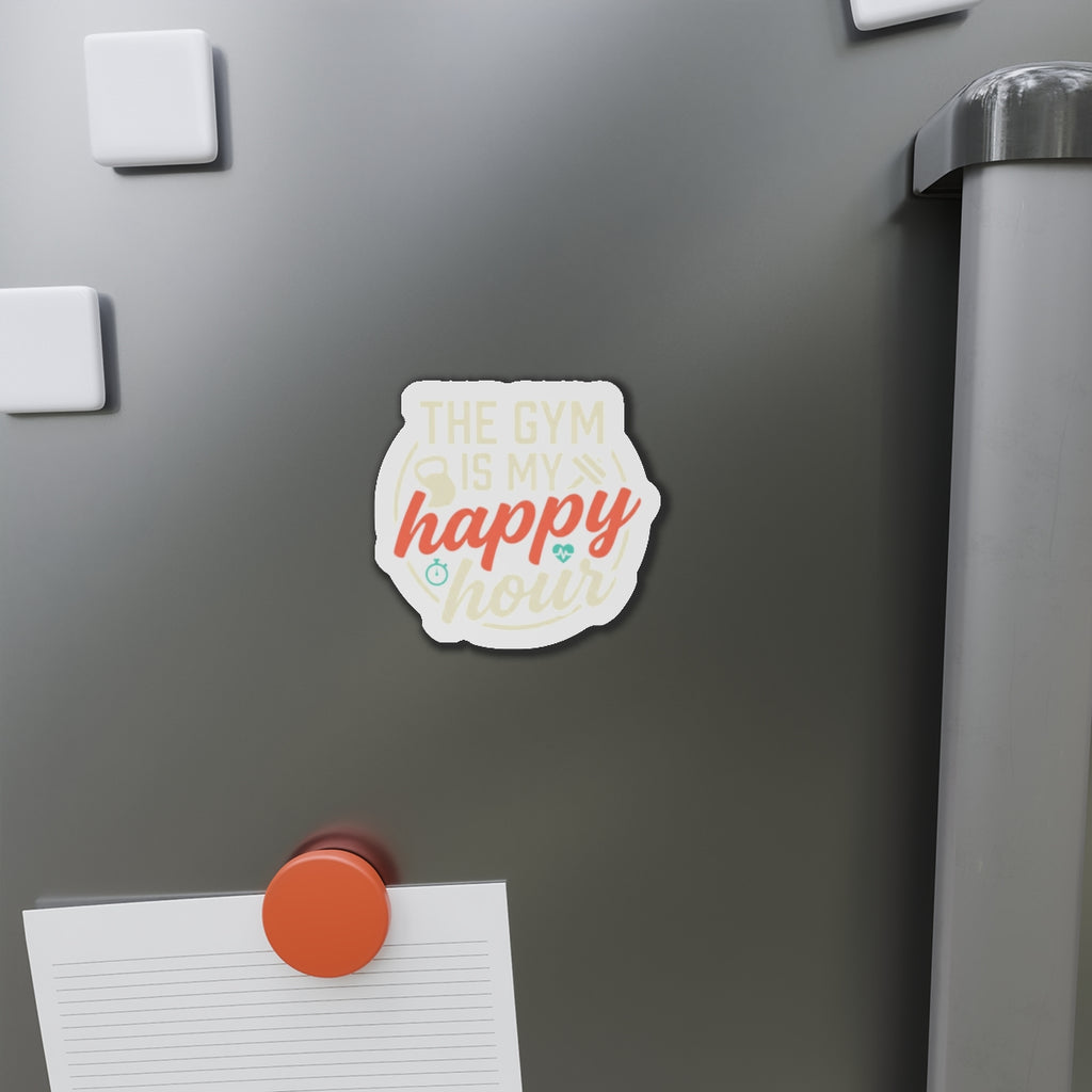 The Gym is My Happy Hour Die-Cut Magnets