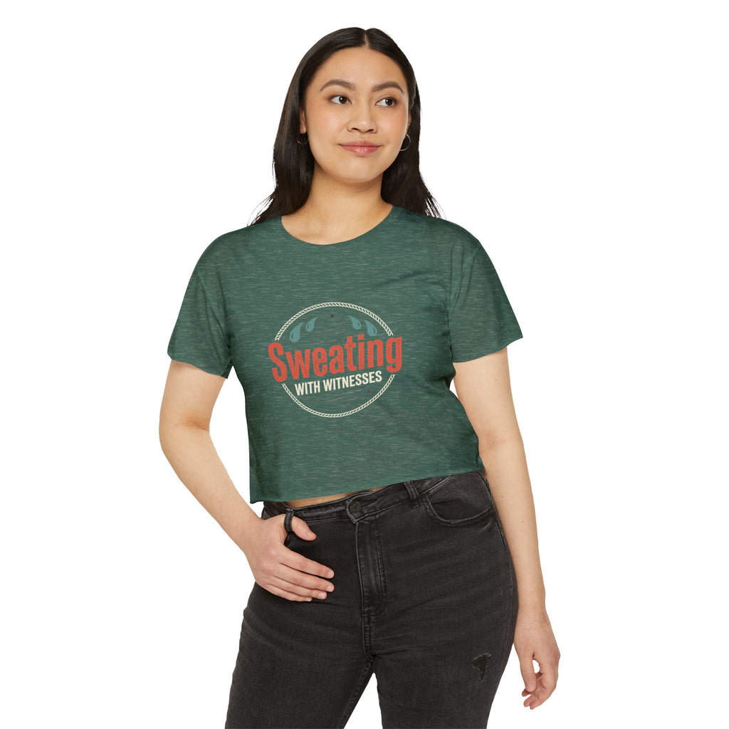 Sweating with Witnesses Women's Festival Crop Top