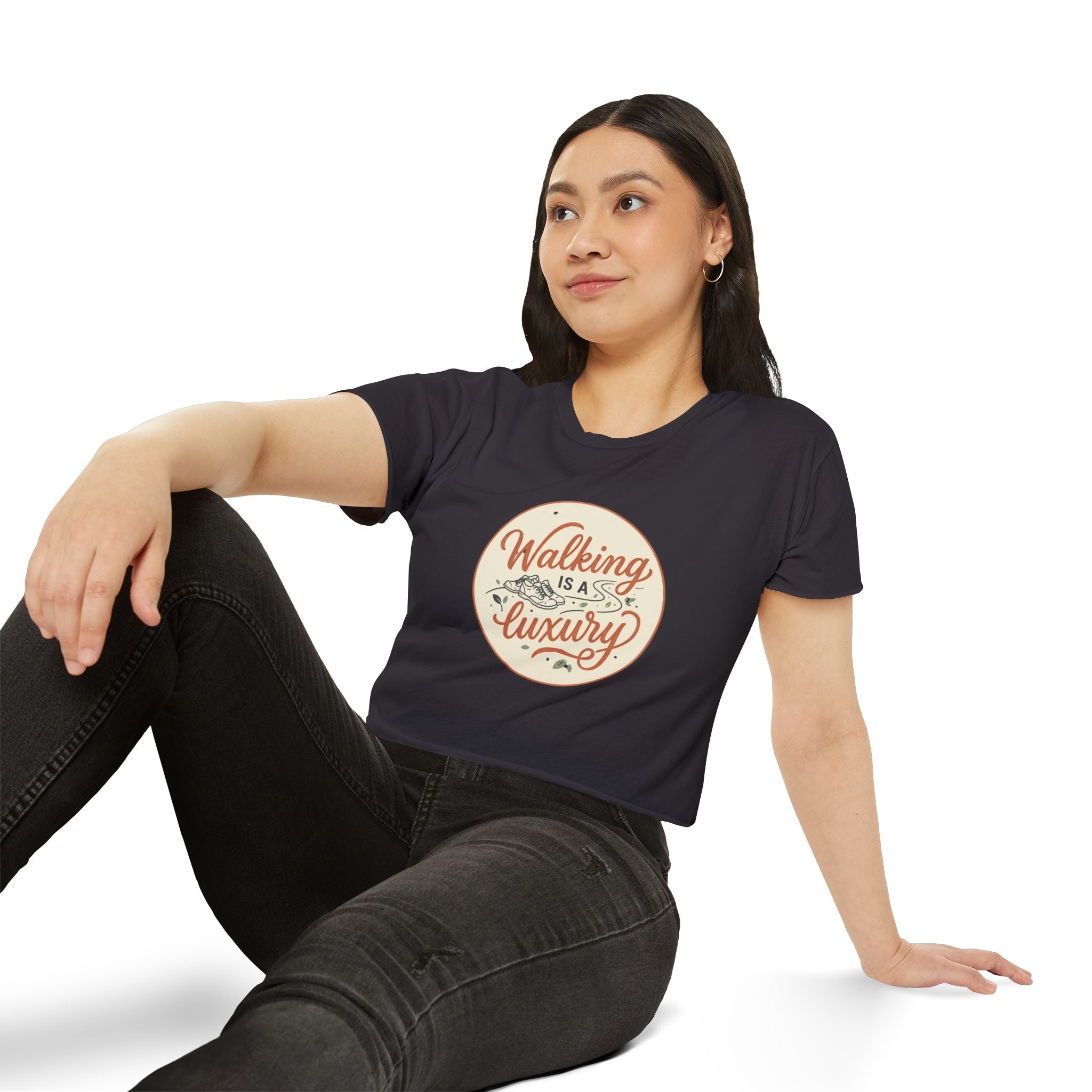 Walking is a Luxury Women's Festival Crop Top