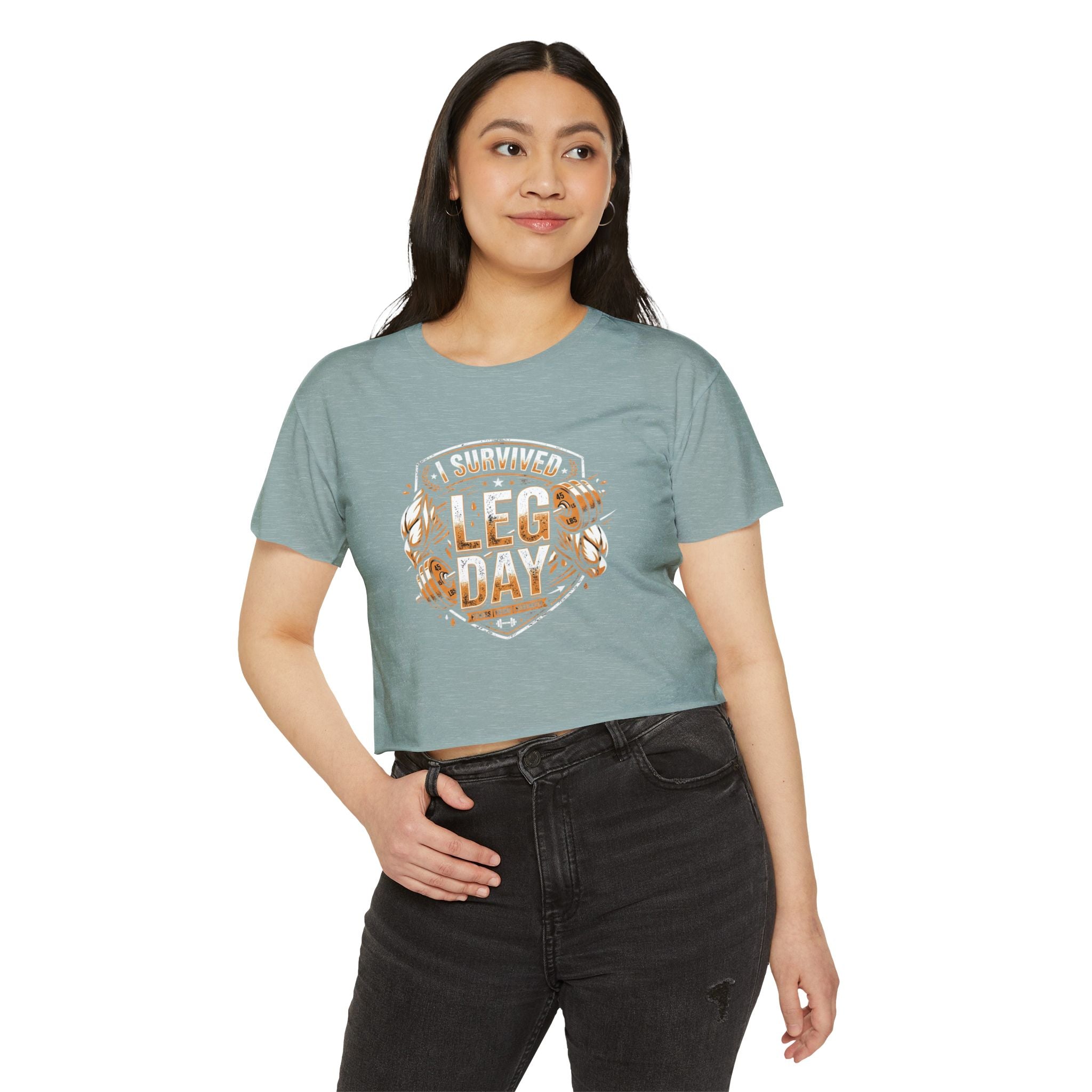 I Survived Leg Day Women's Festival Crop Top
