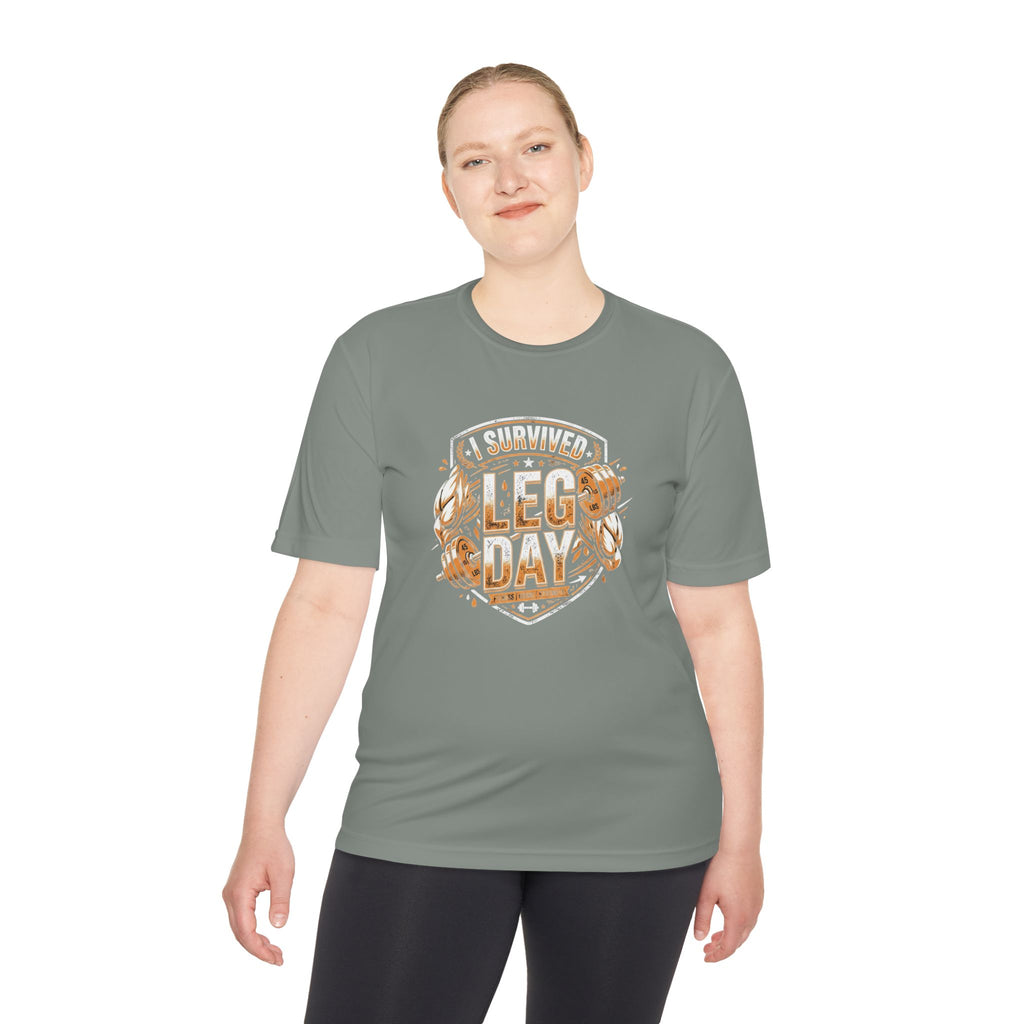 I Survived Leg Day Unisex Moisture Wicking Tee