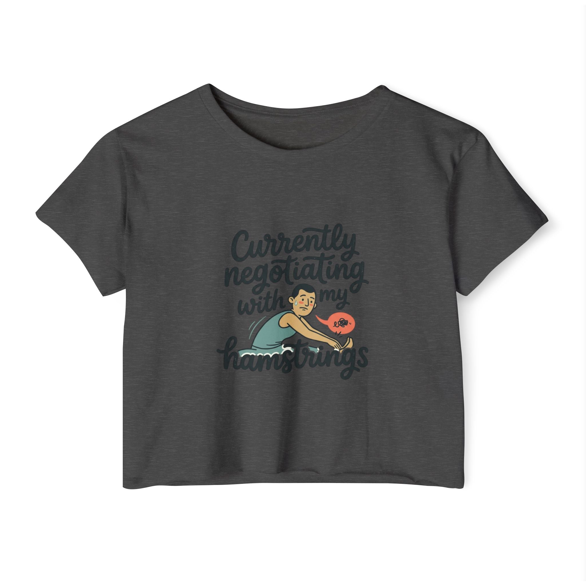 Currently Negotiating with my Hamstrings Women's Festival Crop Top