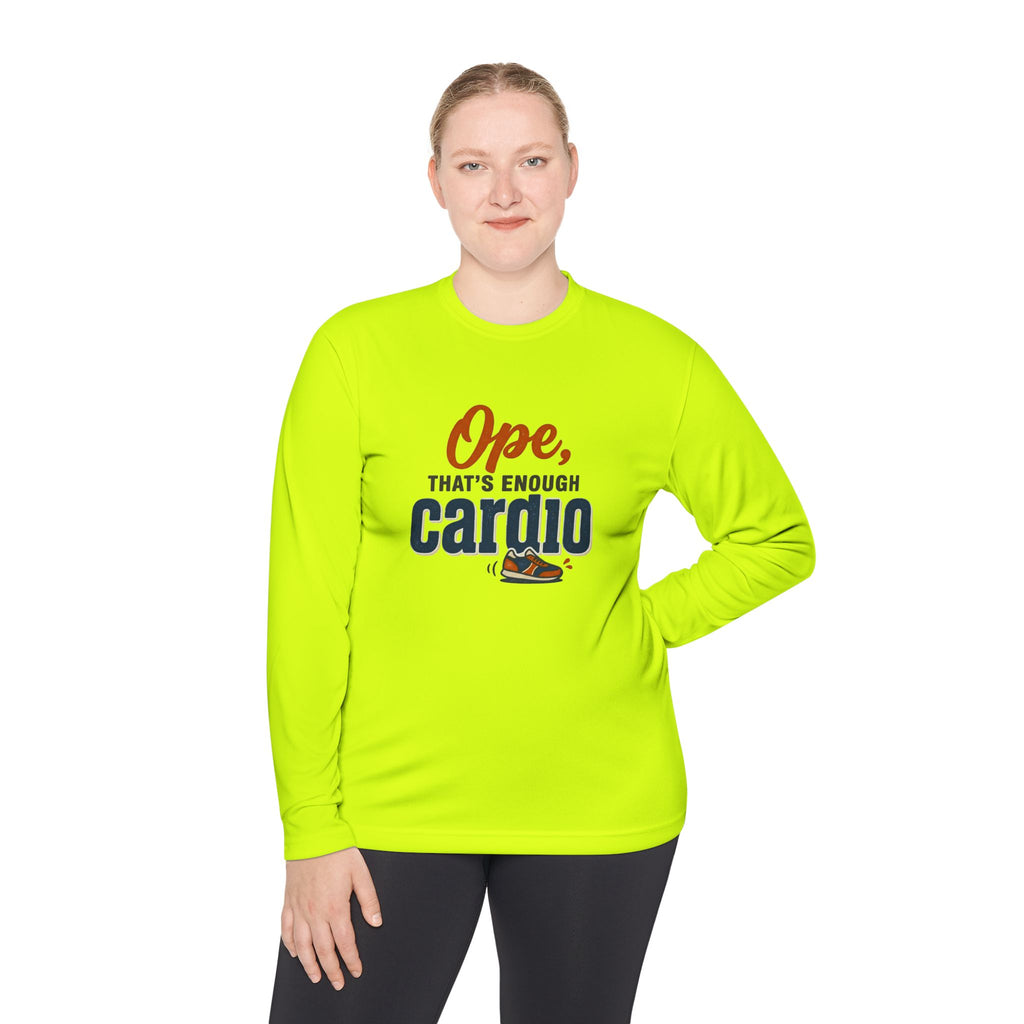 Ope, That's Enough Cardio Unisex Lightweight Long Sleeve Tee
