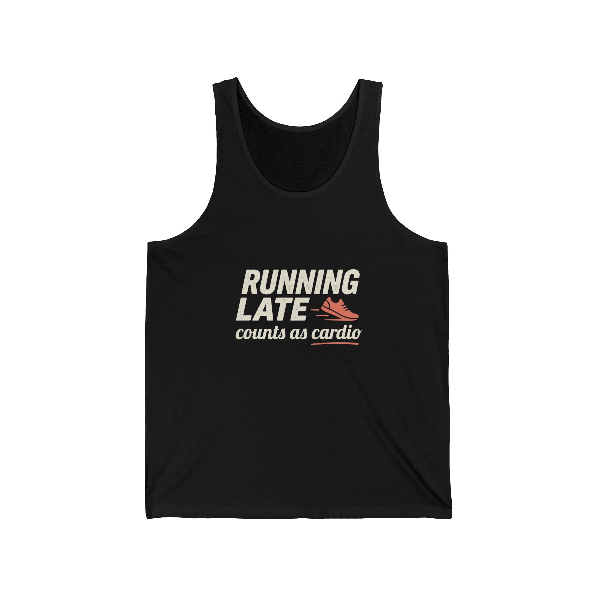 Running Late Counts as Cardio Unisex Jersey Tank