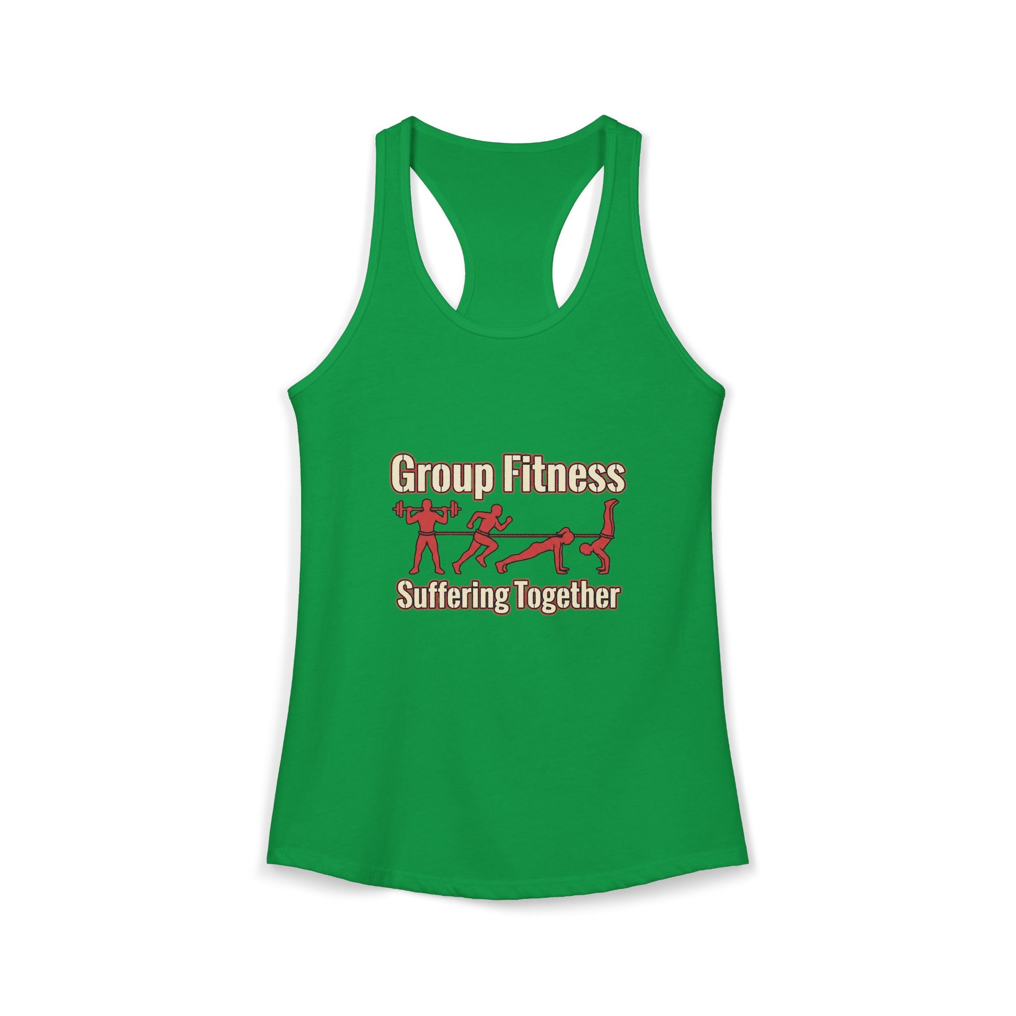 Group Fitness Suffering Together Women's Ideal Racerback Tank