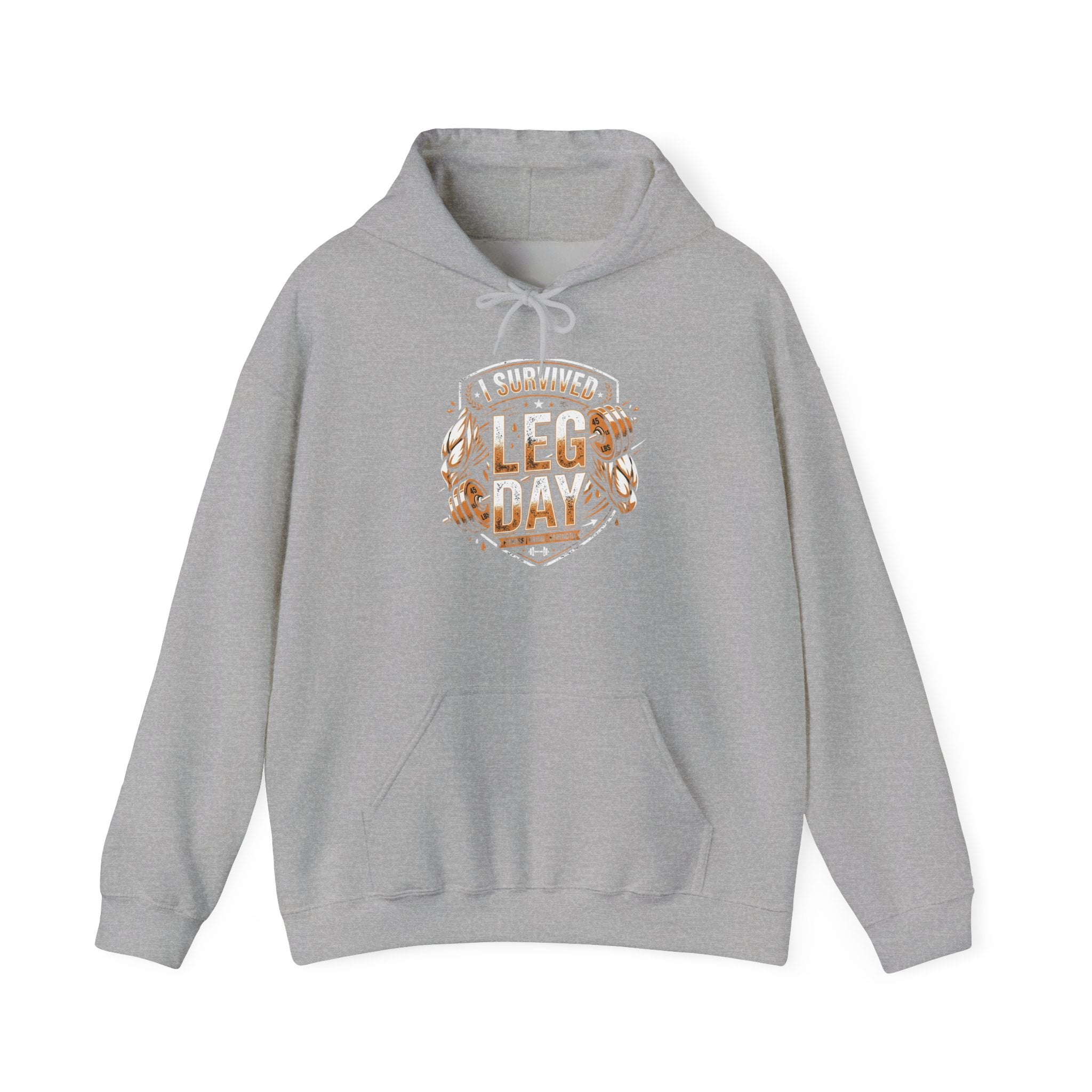 I Survived Leg Day Unisex Heavy Blend™ Hooded Sweatshirt