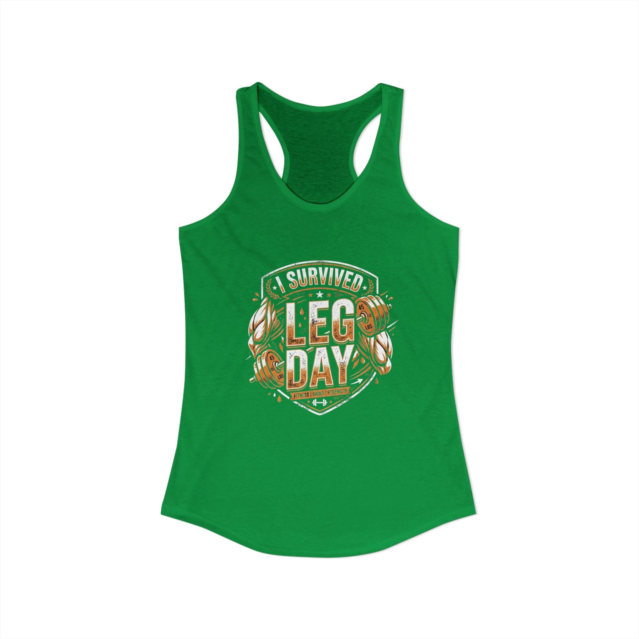 I Survived Leg Day Women's Ideal Racerback Tank