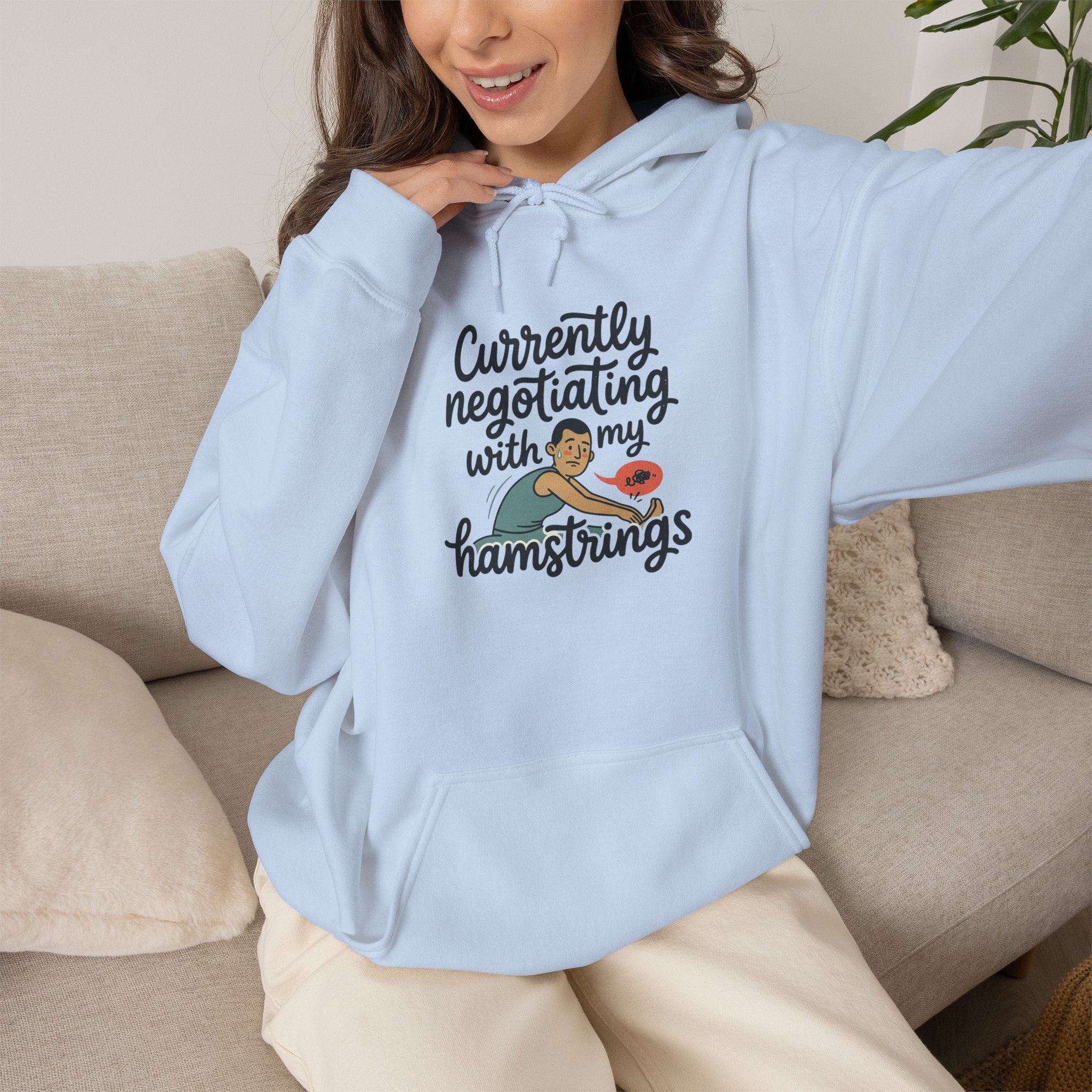 Currently Negotiating with my Hamstrings Unisex Heavy Blend™ Hooded Sweatshirt