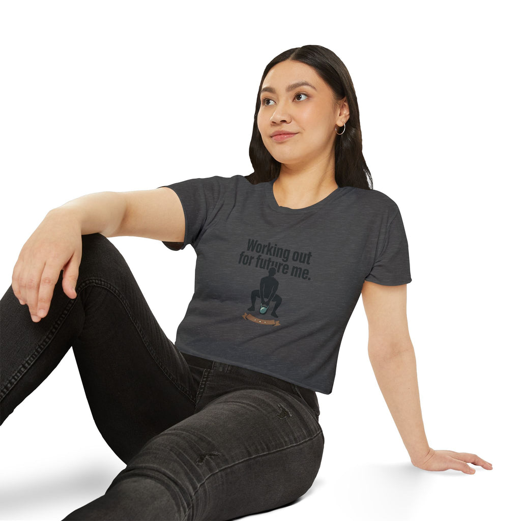 Working Out For Future Me Women's Festival Crop Top