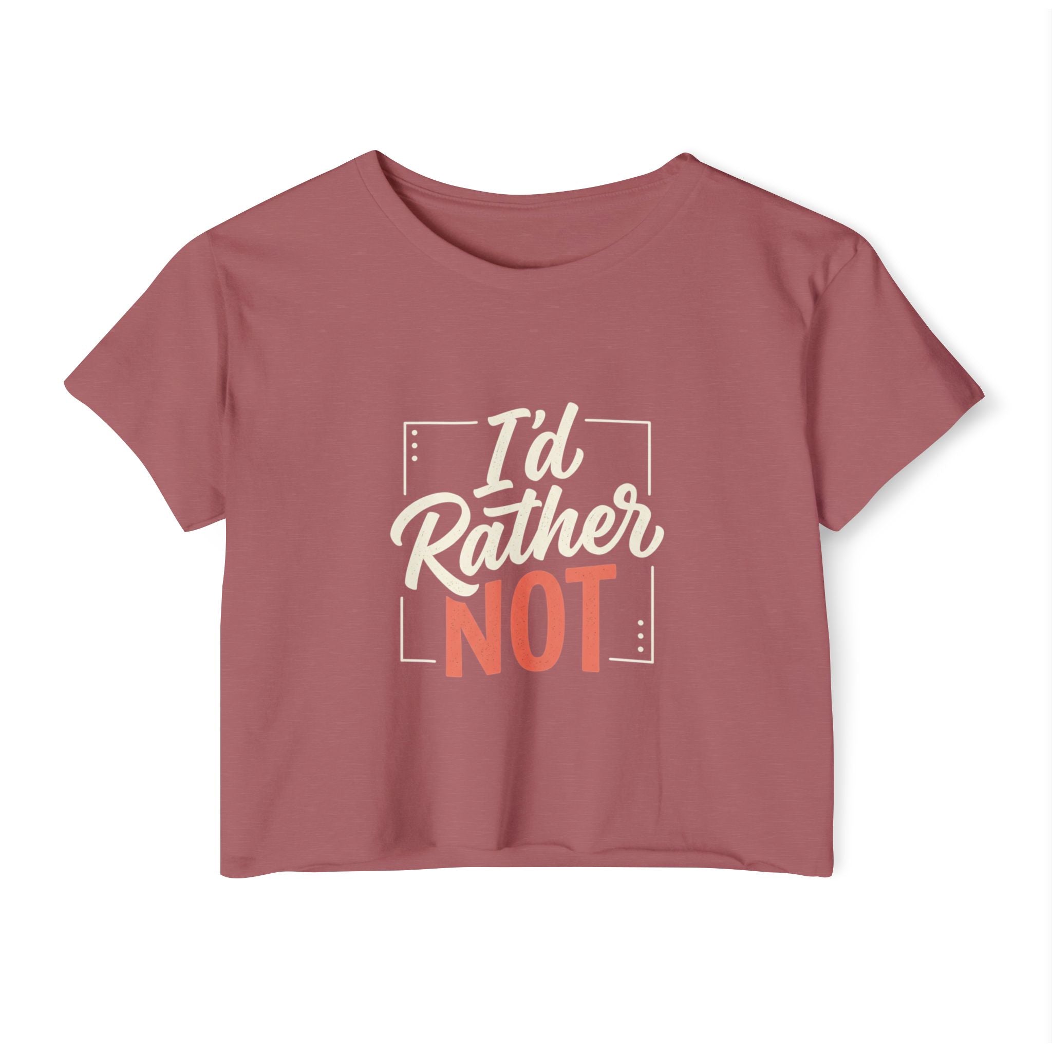 I'd Rather Not Women's Festival Crop Top