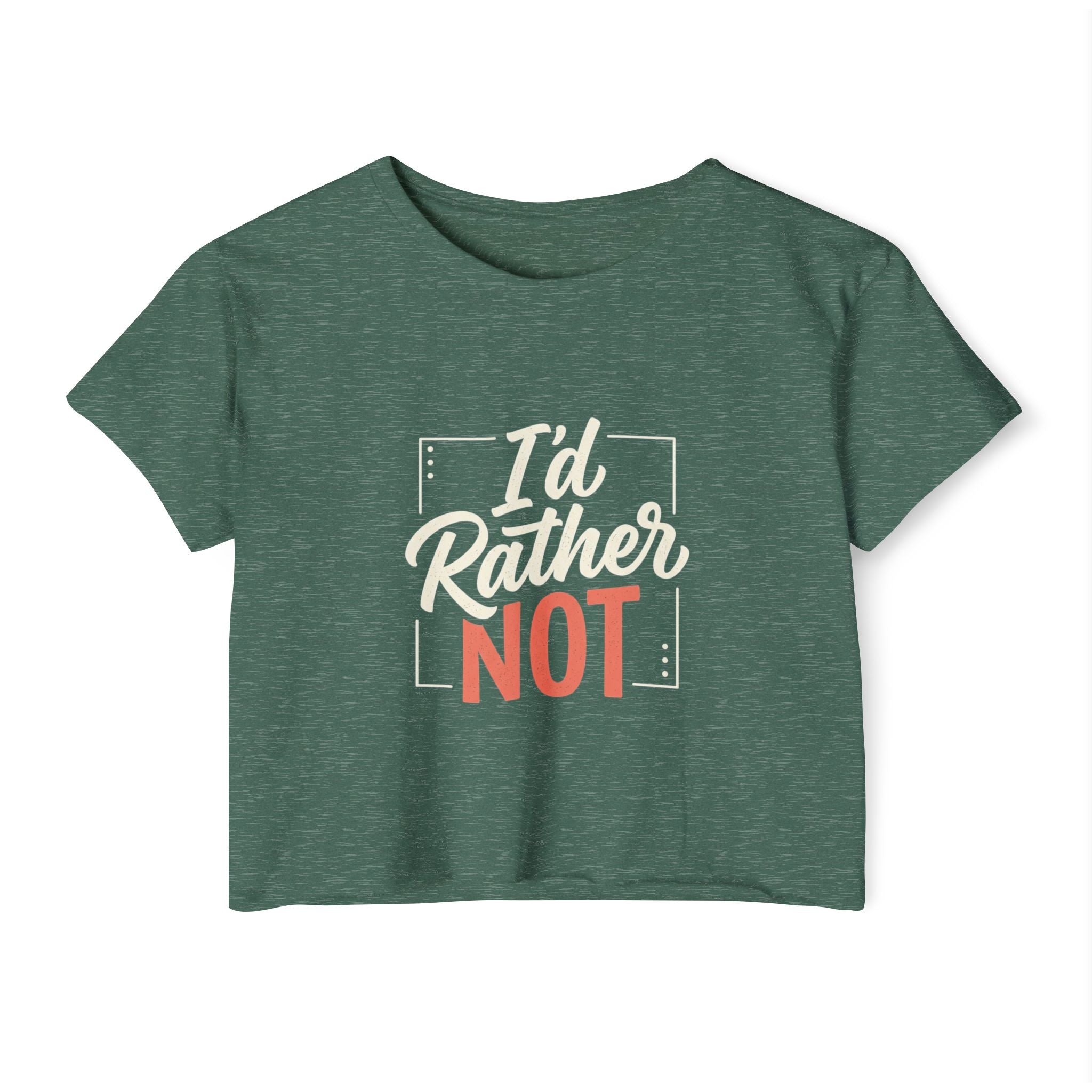 I'd Rather Not Women's Festival Crop Top