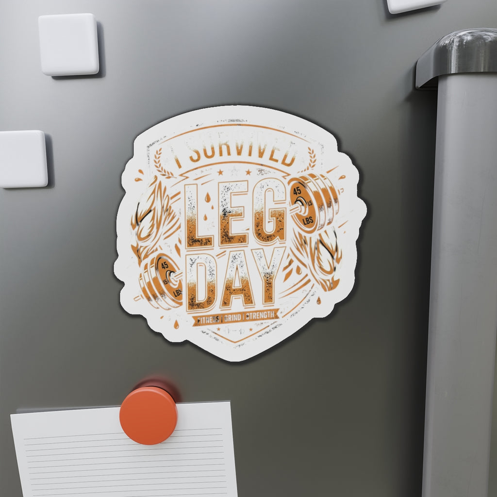 I Survived Leg Day Die-Cut Magnets
