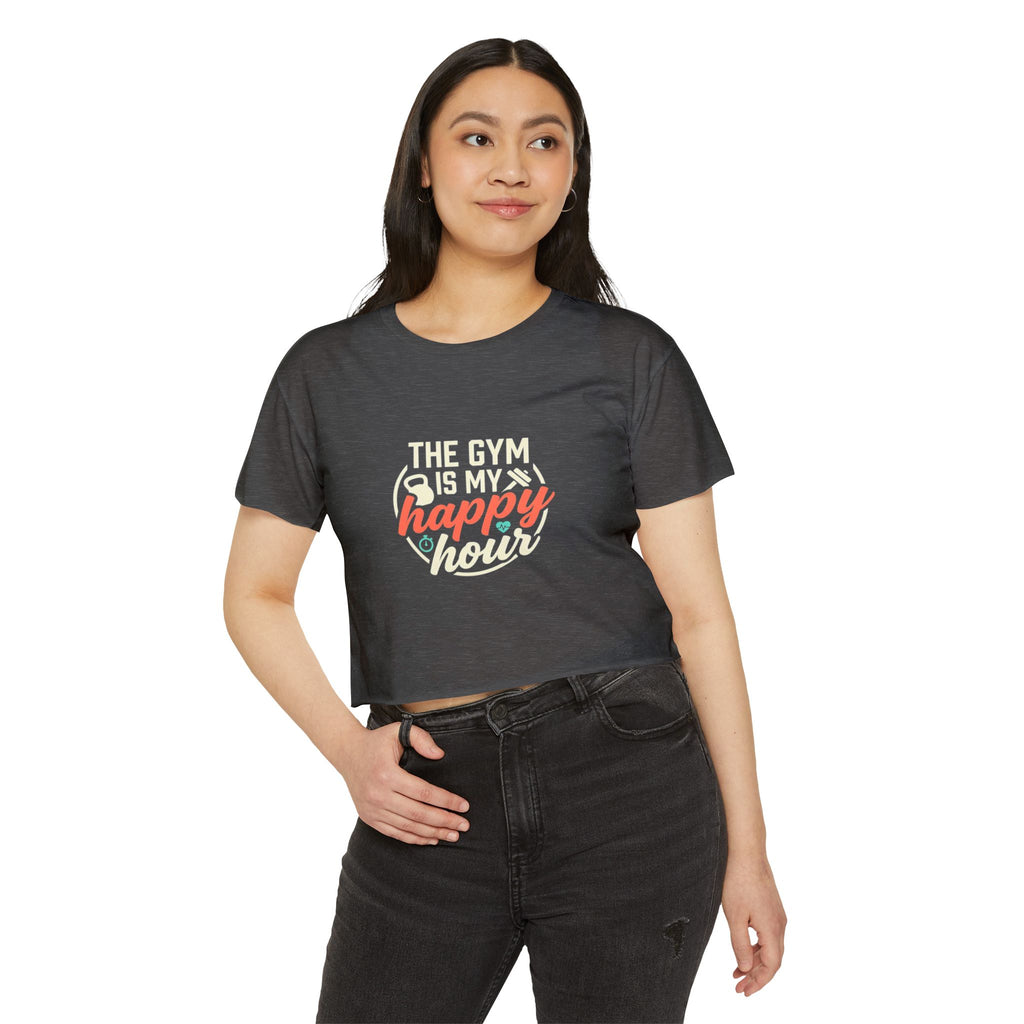 The Gym is My Happy Hour Women's Festival Crop Top