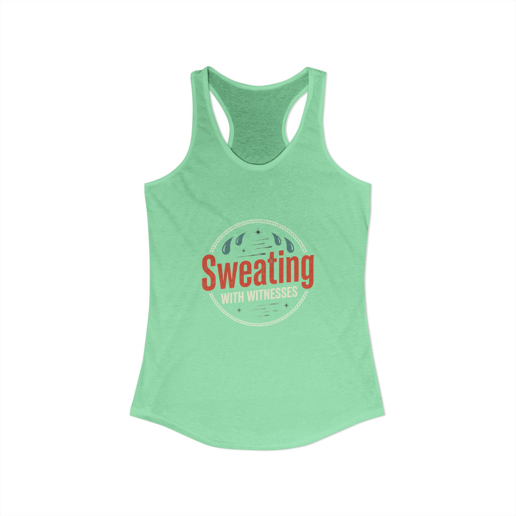 Sweating with Witnesses Women's Ideal Racerback Tank
