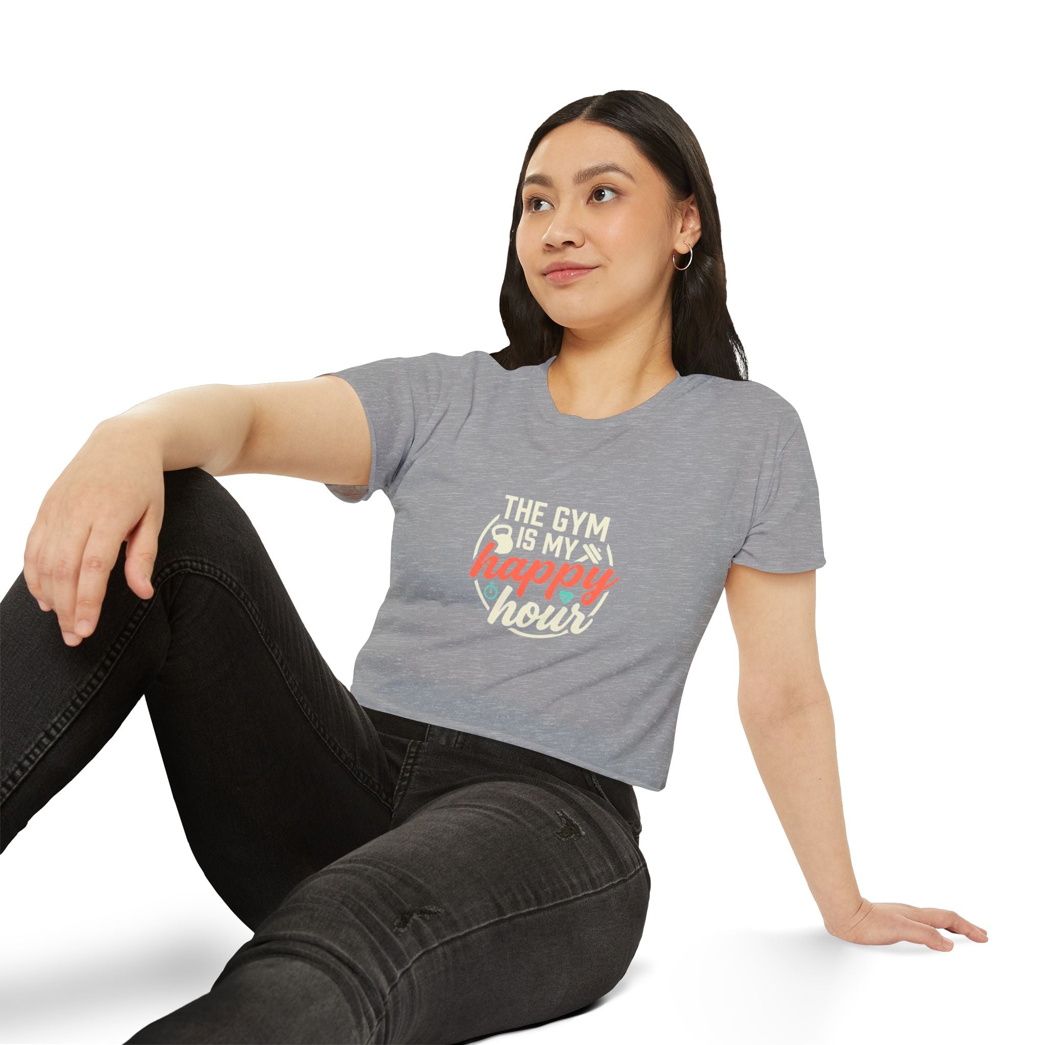 The Gym is My Happy Hour Women's Festival Crop Top