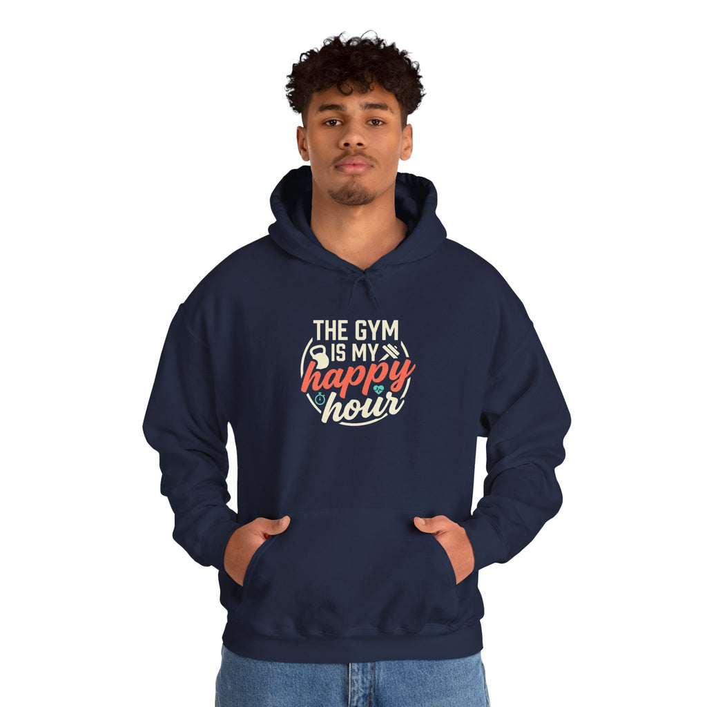 The Gym is My Happy Hour Unisex Heavy Blend™ Hooded Sweatshirt