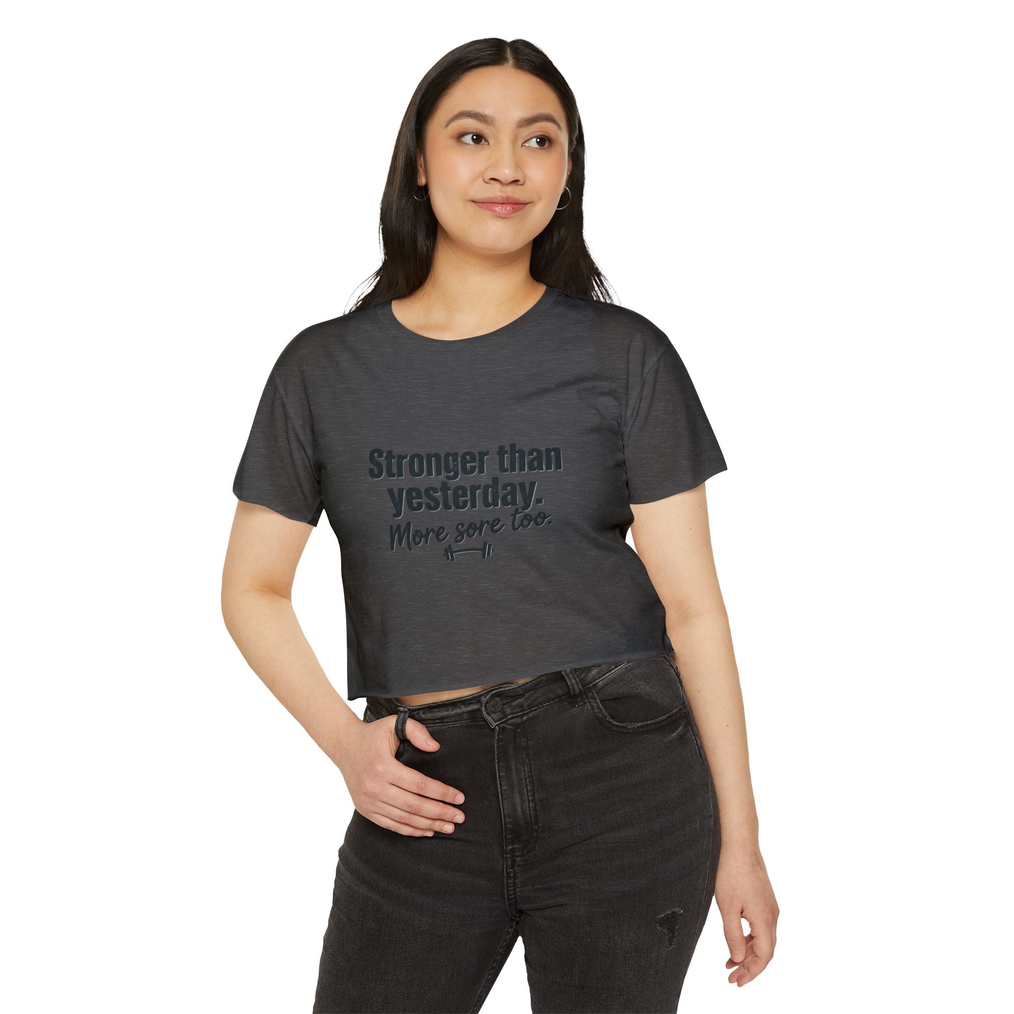 Stronger Than Yesterday Women's Festival Crop Top