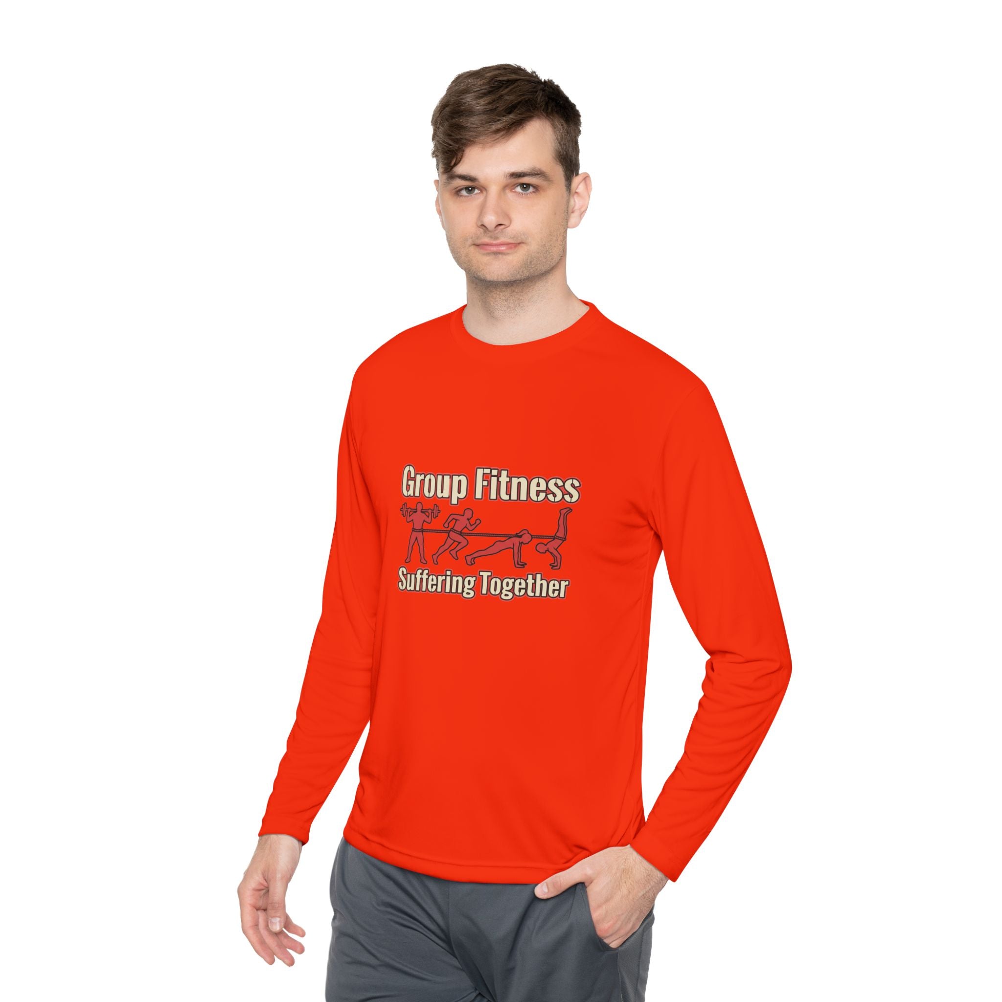 Group Fitness Suffering Together Unisex Lightweight Long Sleeve Tee