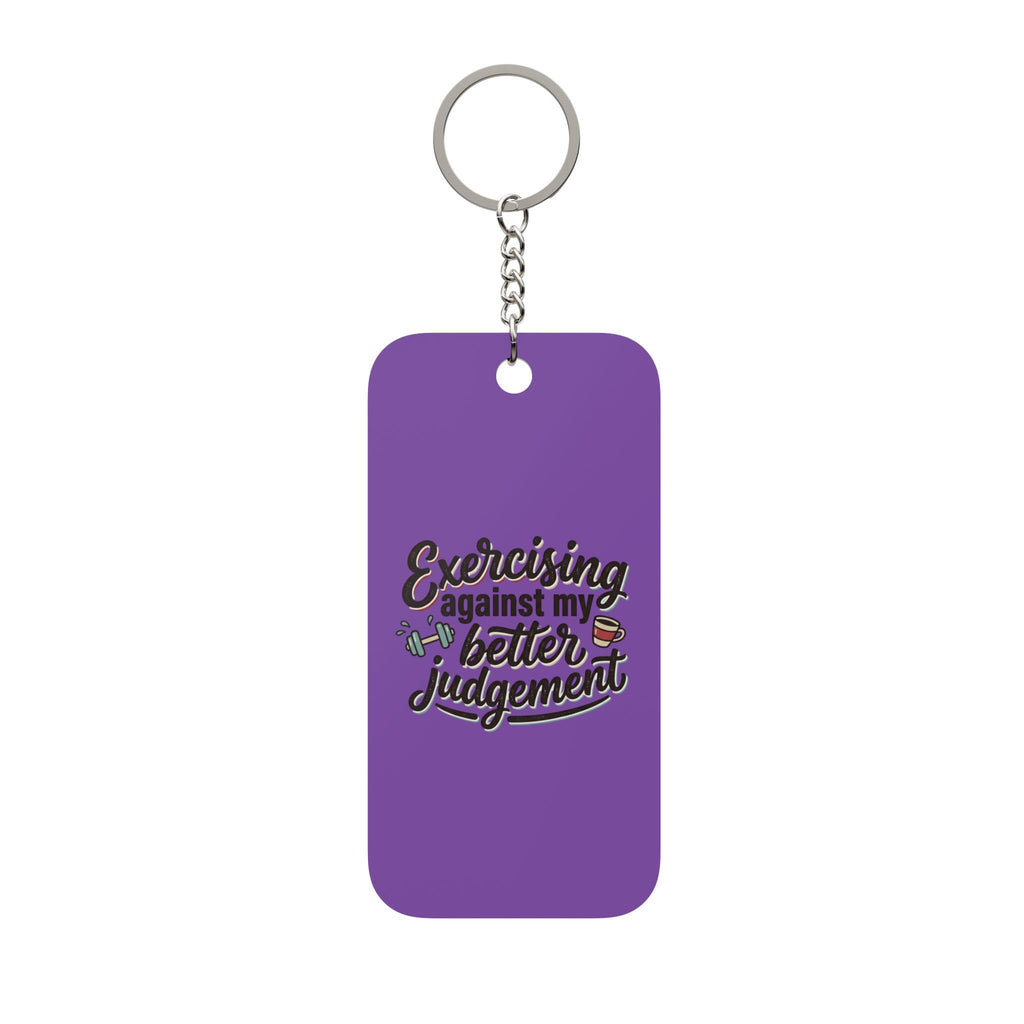 Exercising Against My Better Judgement Double-Sided Keychain Charm