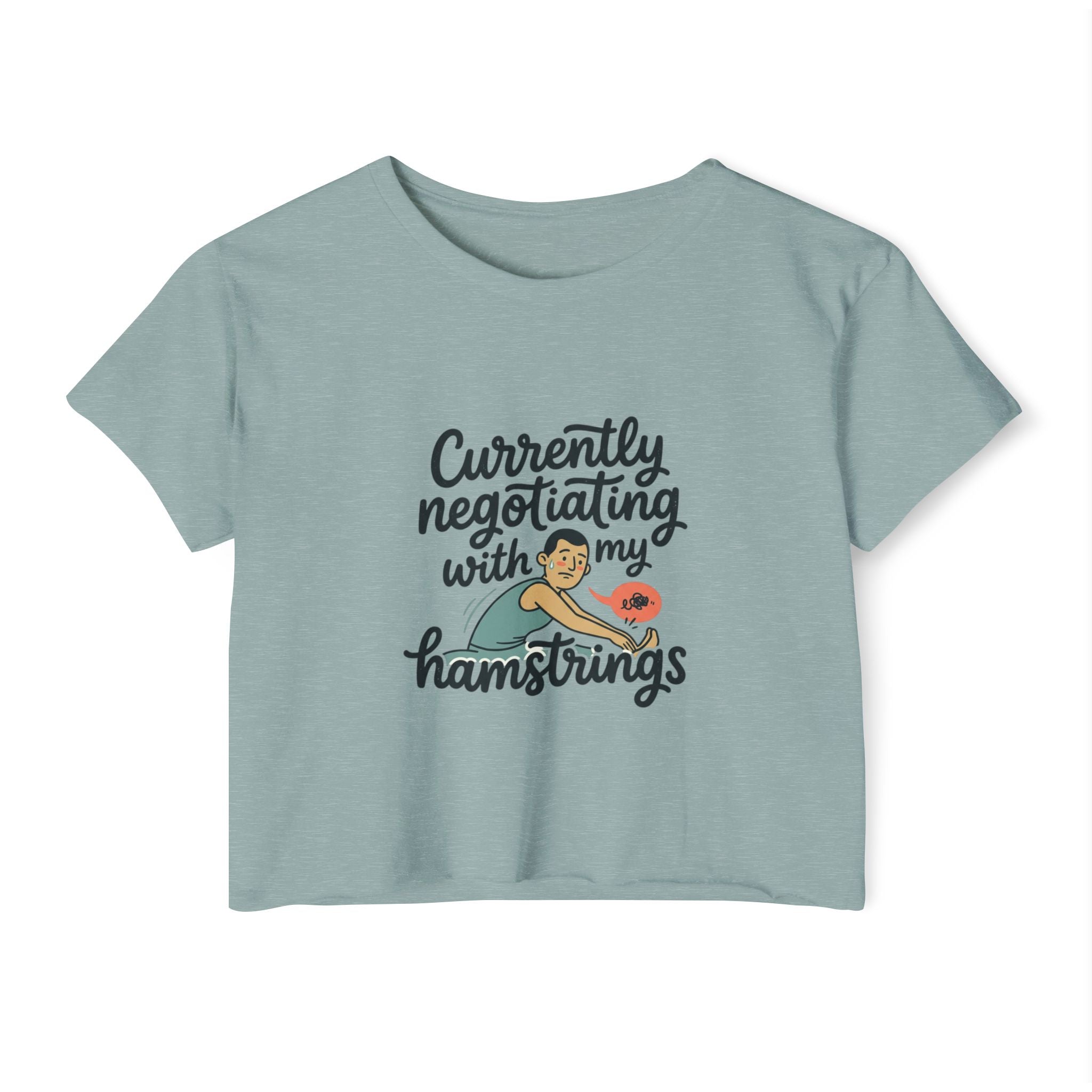 Currently Negotiating with my Hamstrings Women's Festival Crop Top