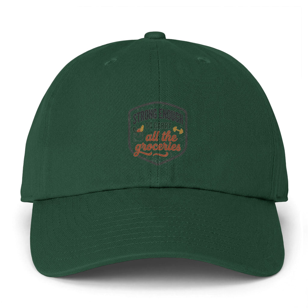 Strong Enough to Carry All the Groceries Clean Up Cap