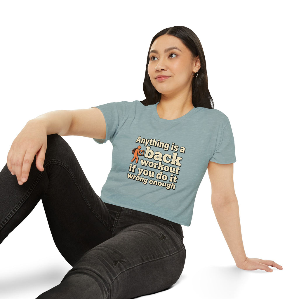 Anything is a Back Workout Women's Festival Crop Top