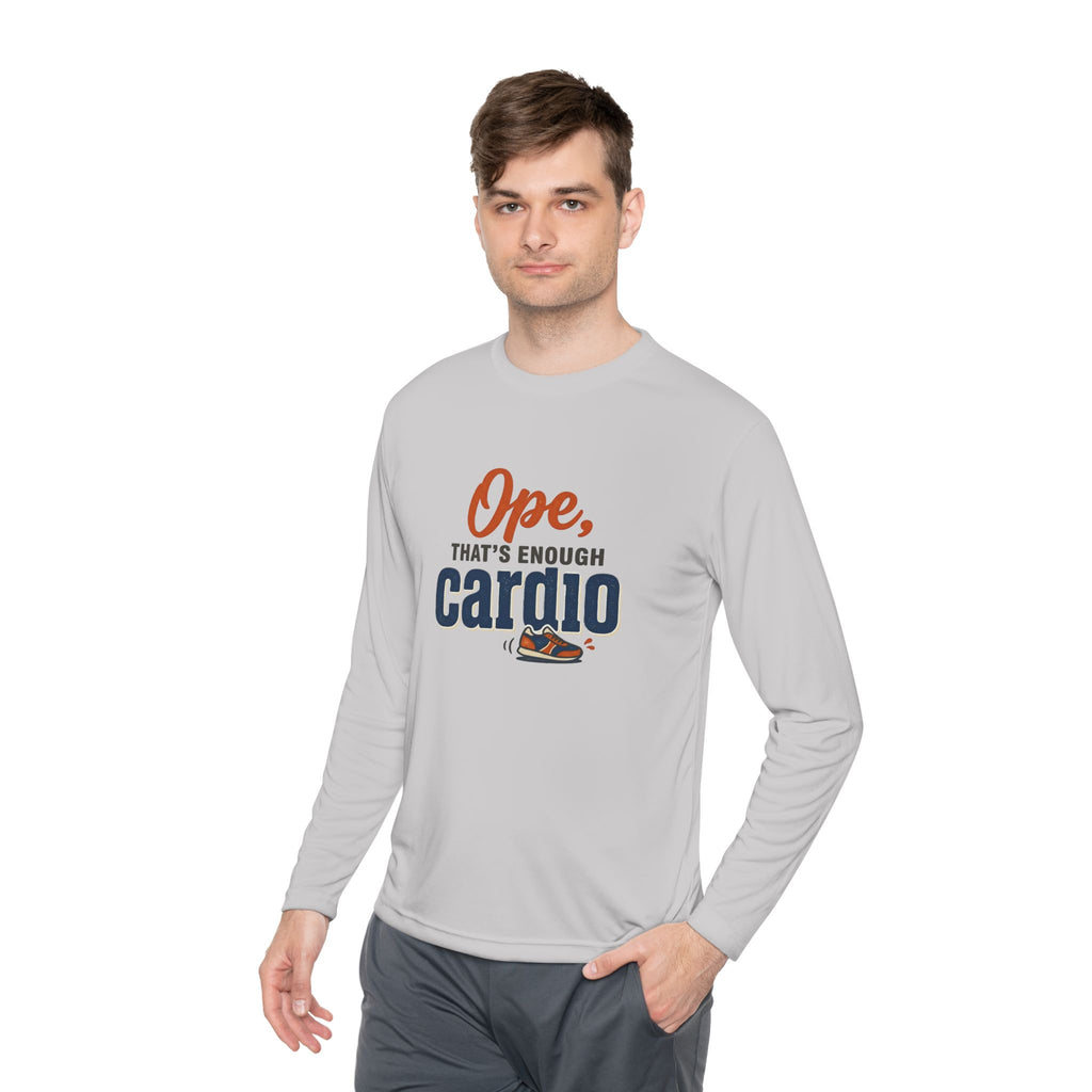 Ope, That's Enough Cardio Unisex Lightweight Long Sleeve Tee