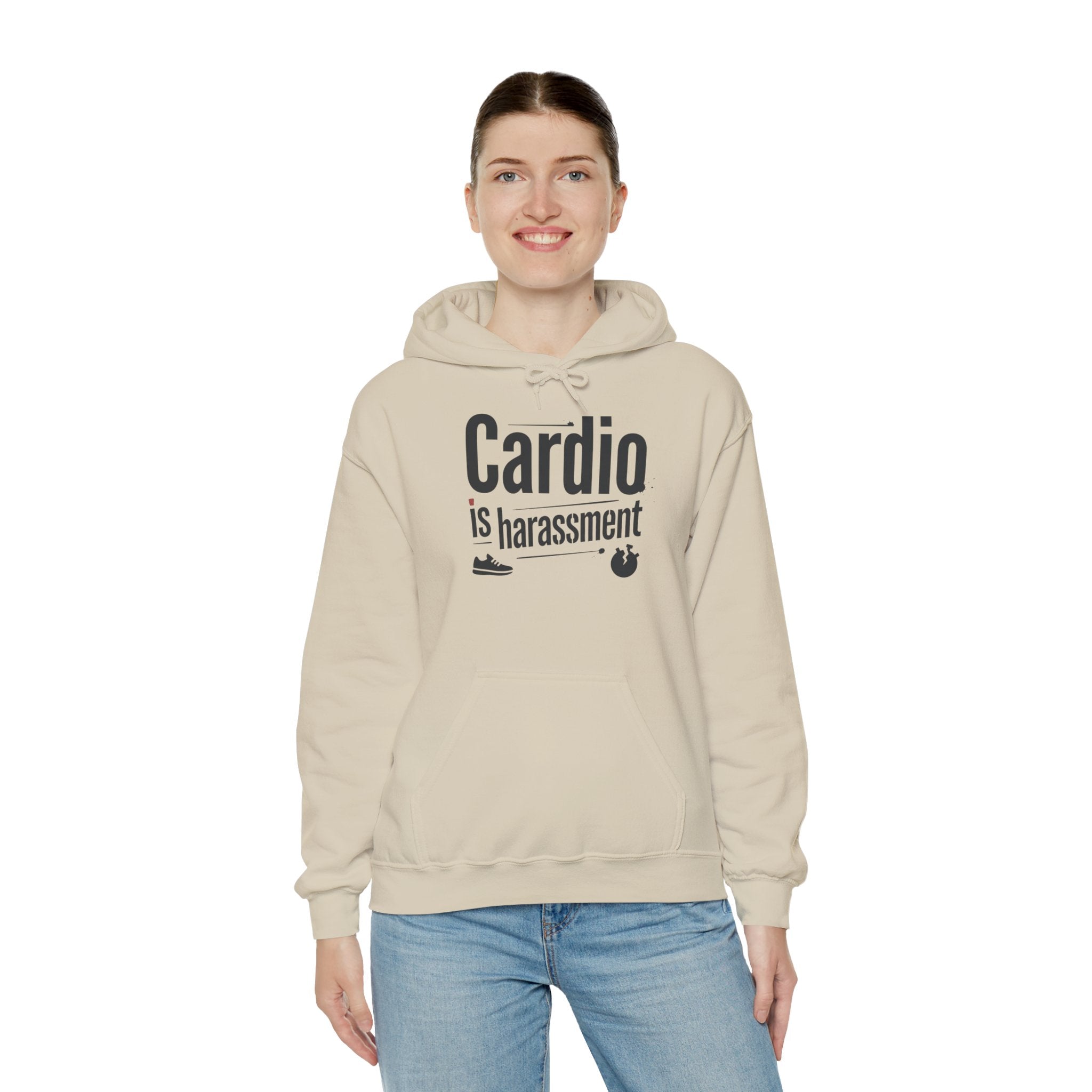 Cardio is Harassment Unisex Heavy Blend™ Hooded Sweatshirt