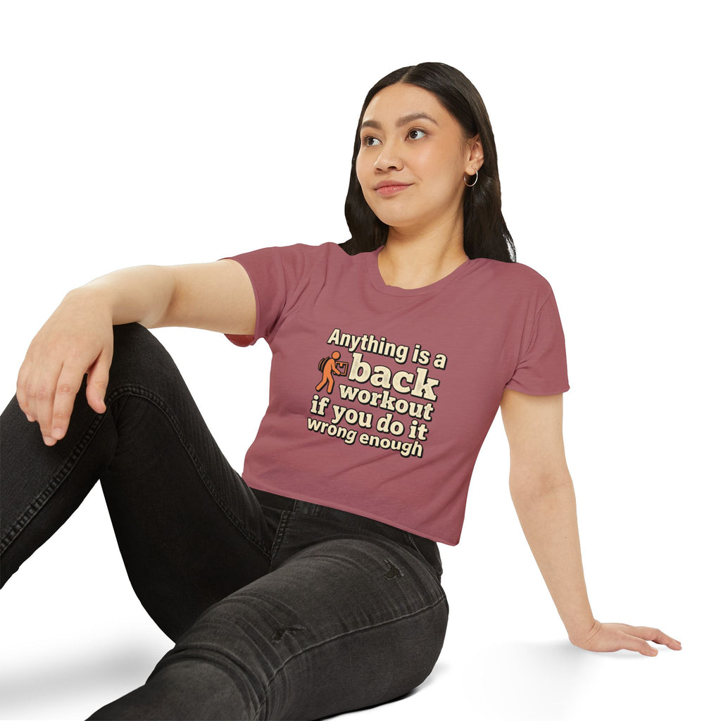 Anything is a Back Workout Women's Festival Crop Top