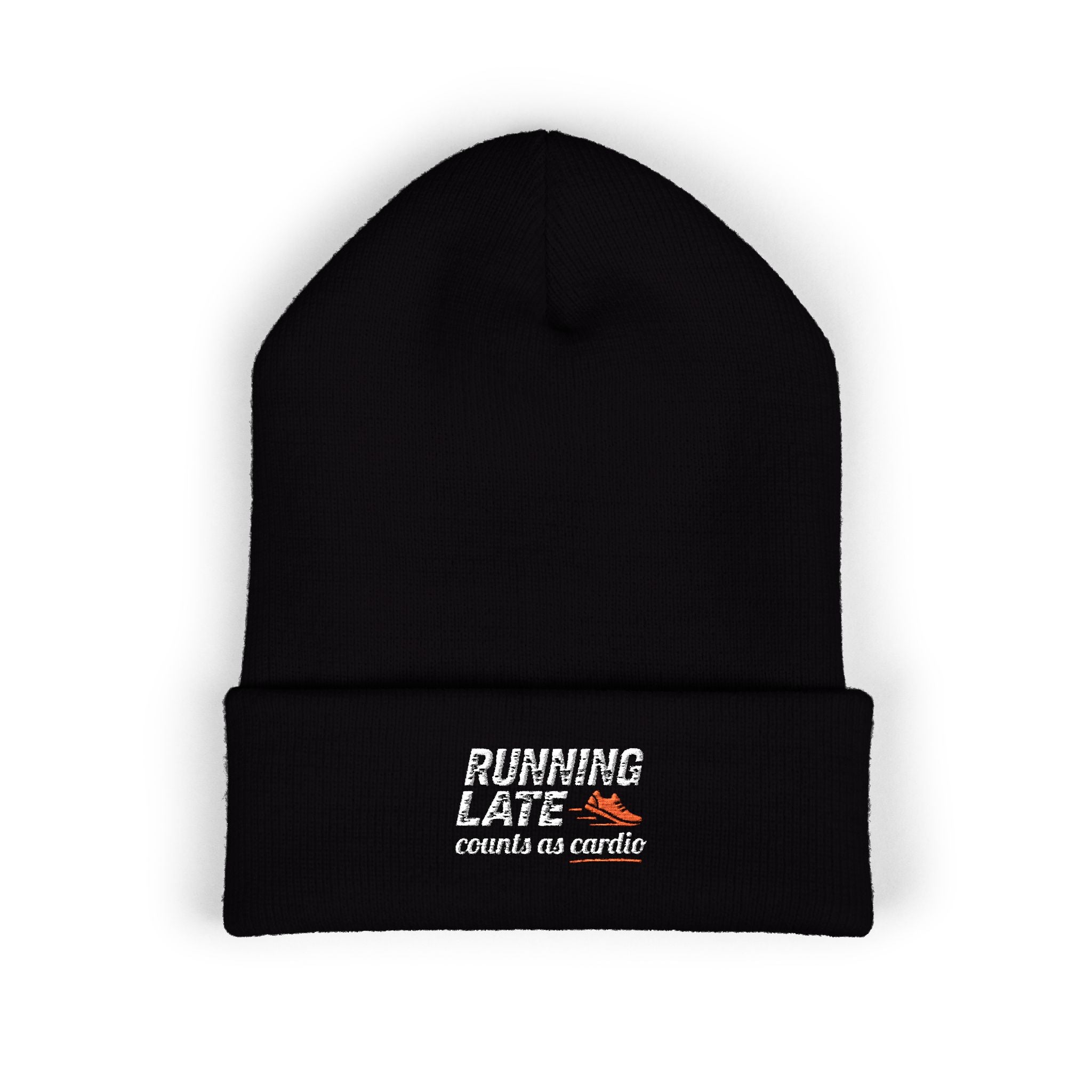 Running Late Counts as Cardio Classic Cuffed Beanie (Embroidery)