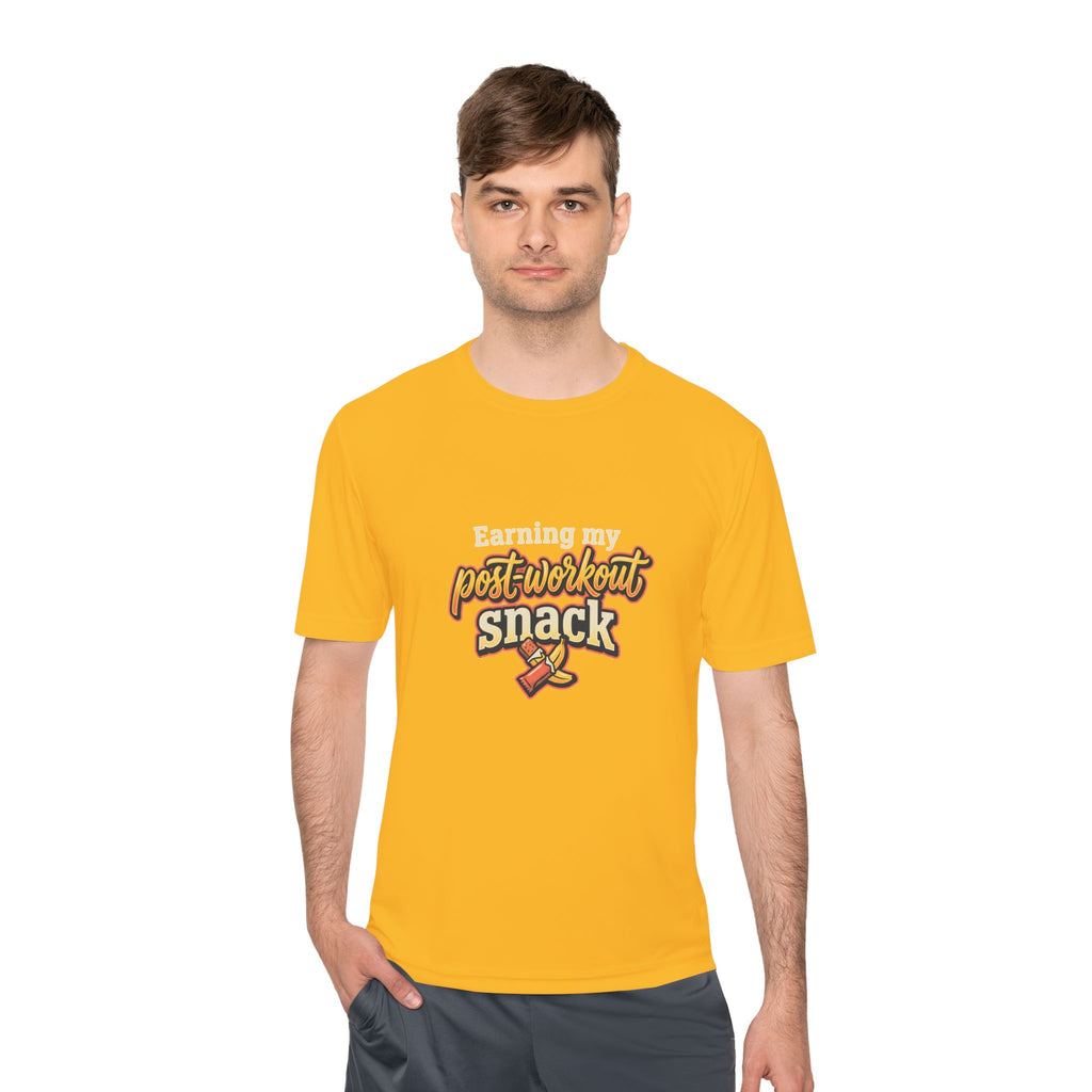 Earning My Post-Workout Snack Unisex Moisture Wicking Tee