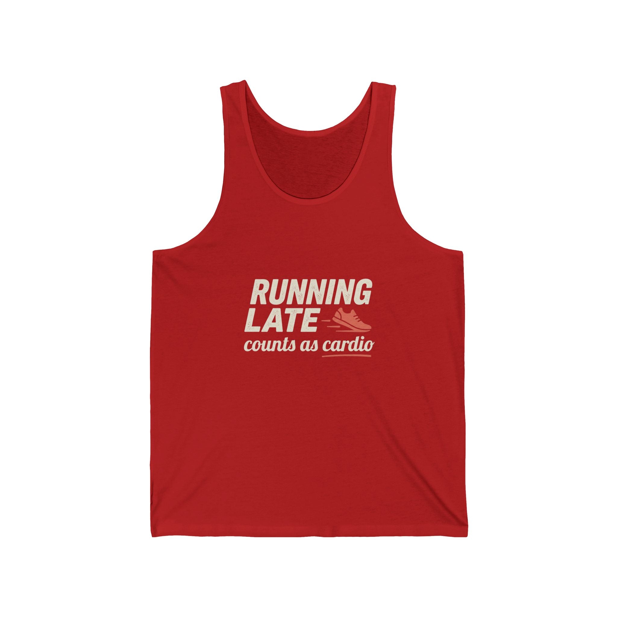 Running Late Counts as Cardio Unisex Jersey Tank