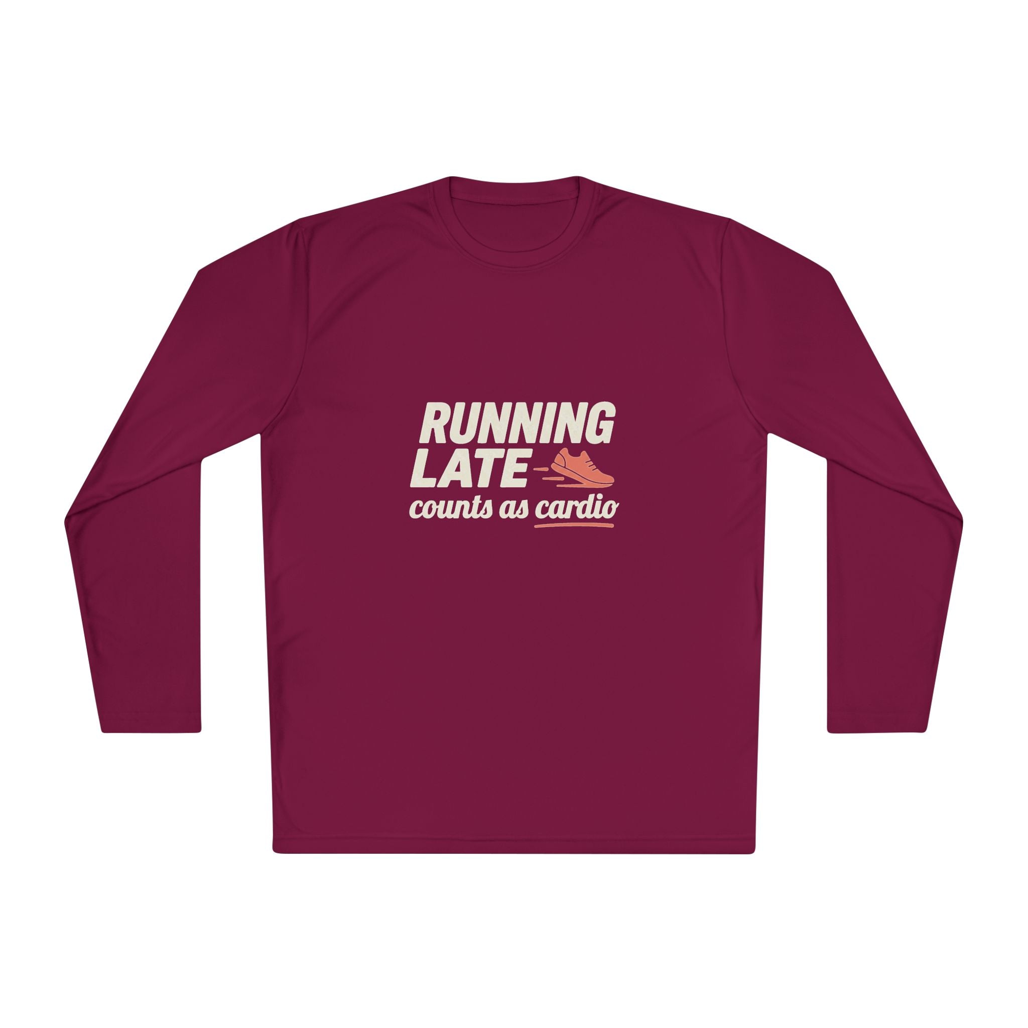 Running Late Counts as Cardio Unisex Lightweight Long Sleeve Tee